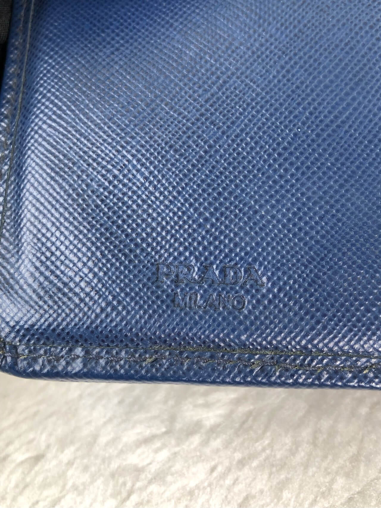 Prada Navy Short Wallet