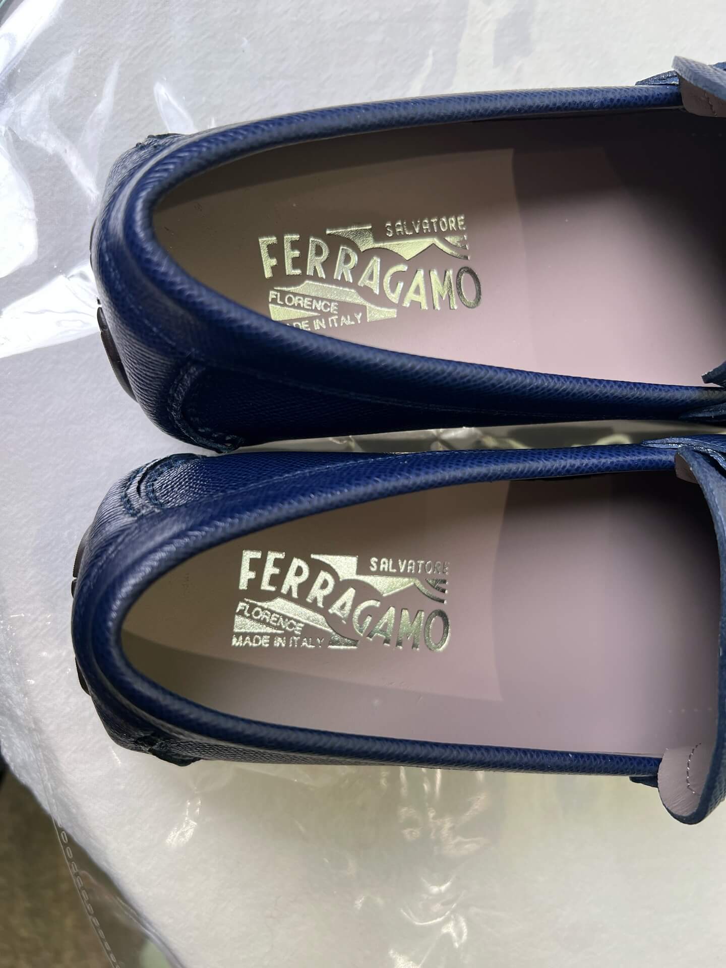 Salvatore Ferragamo Blue Gradient Loafers