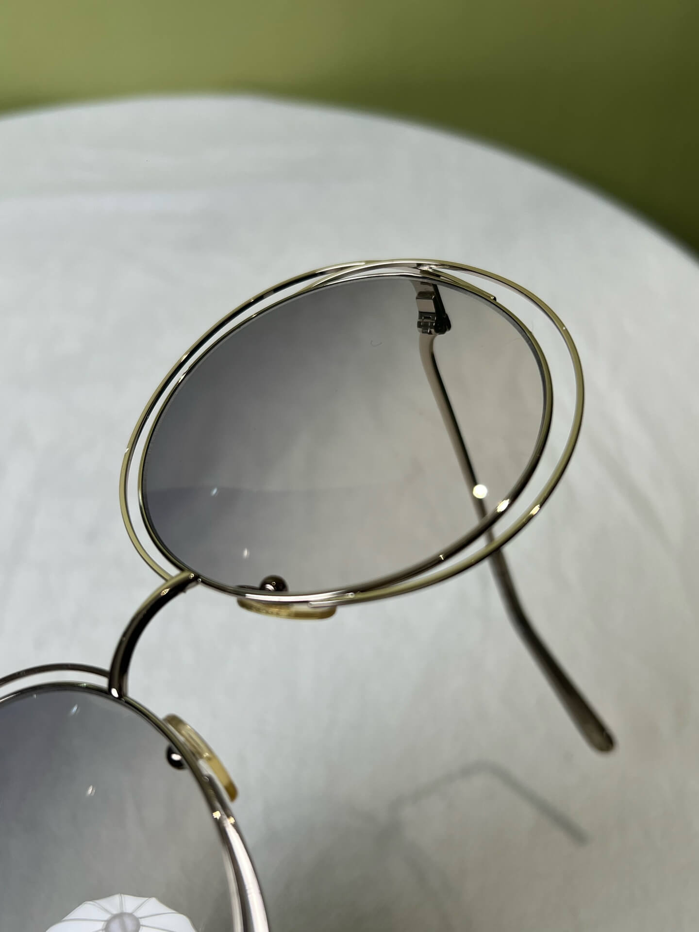 Chloé Round Bimetal Frame Sunglasses