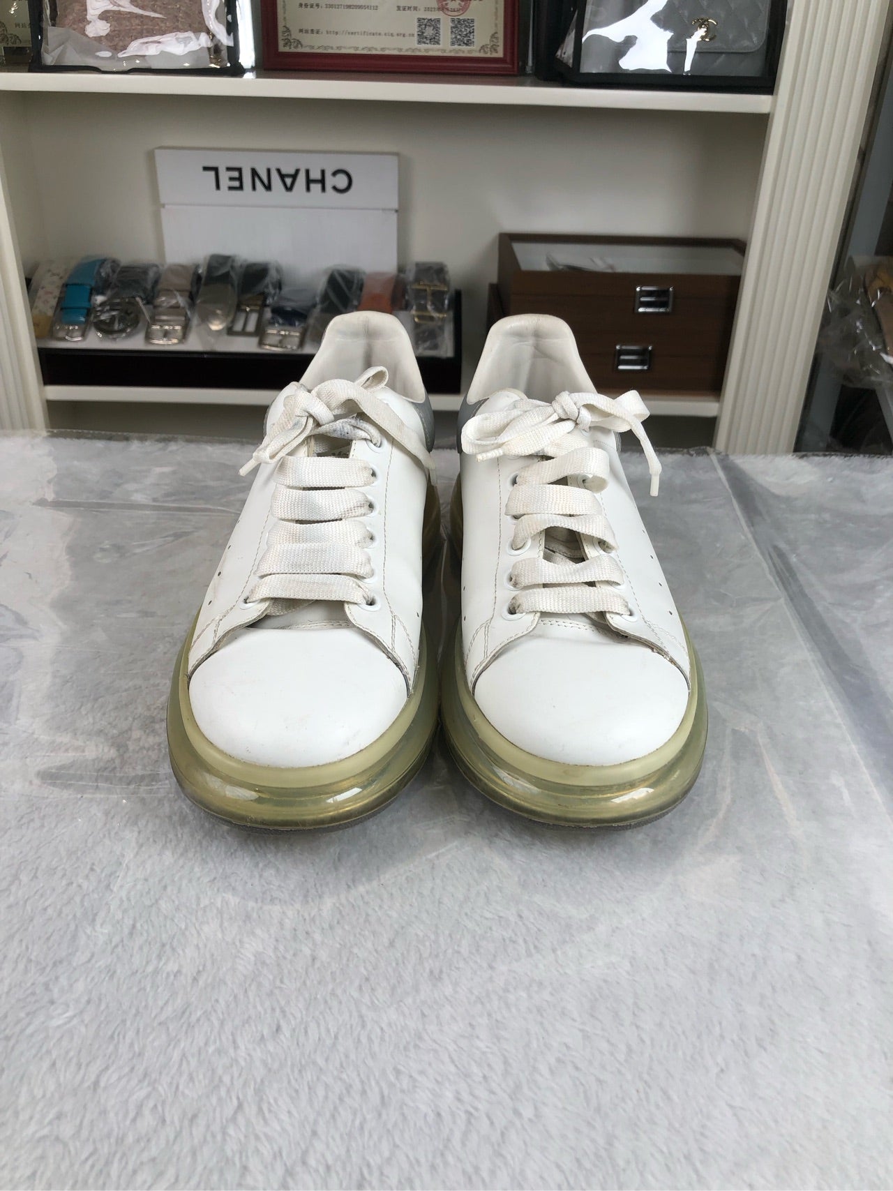 Alexander McQueen White Skate shoes