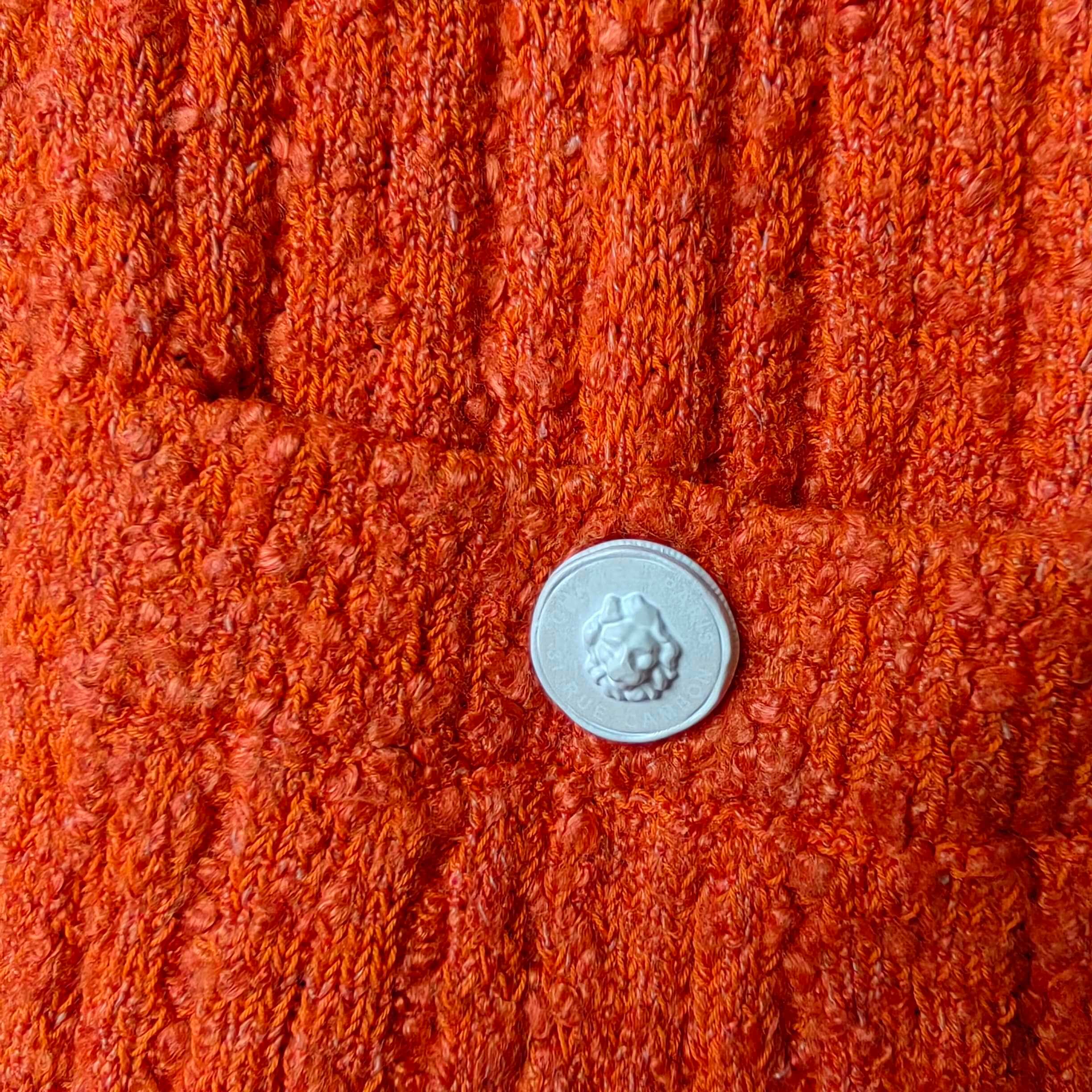 Chanel Orange-Pink Beach Collection Knitted Skirt