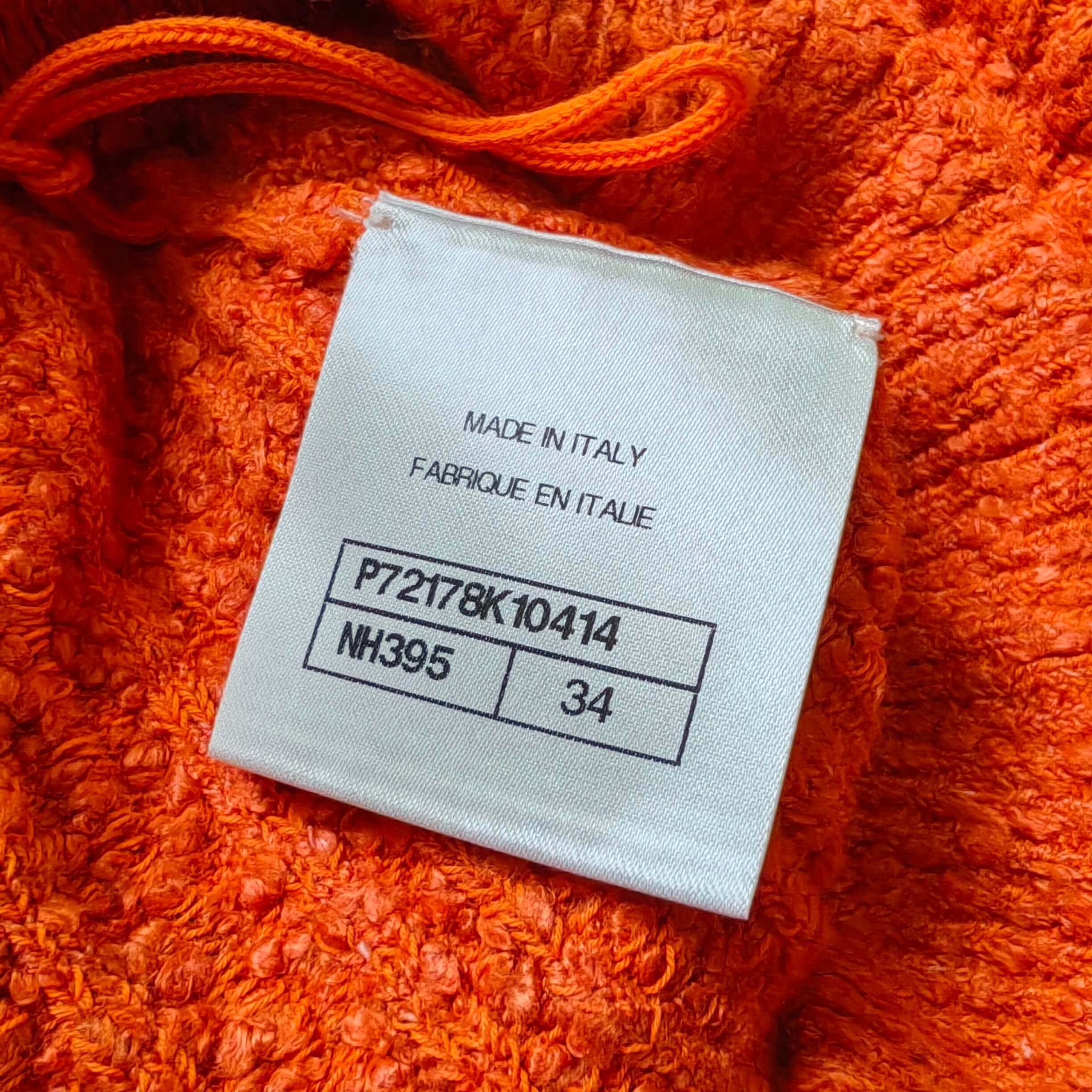 Chanel Orange-Pink Beach Collection Knitted Skirt