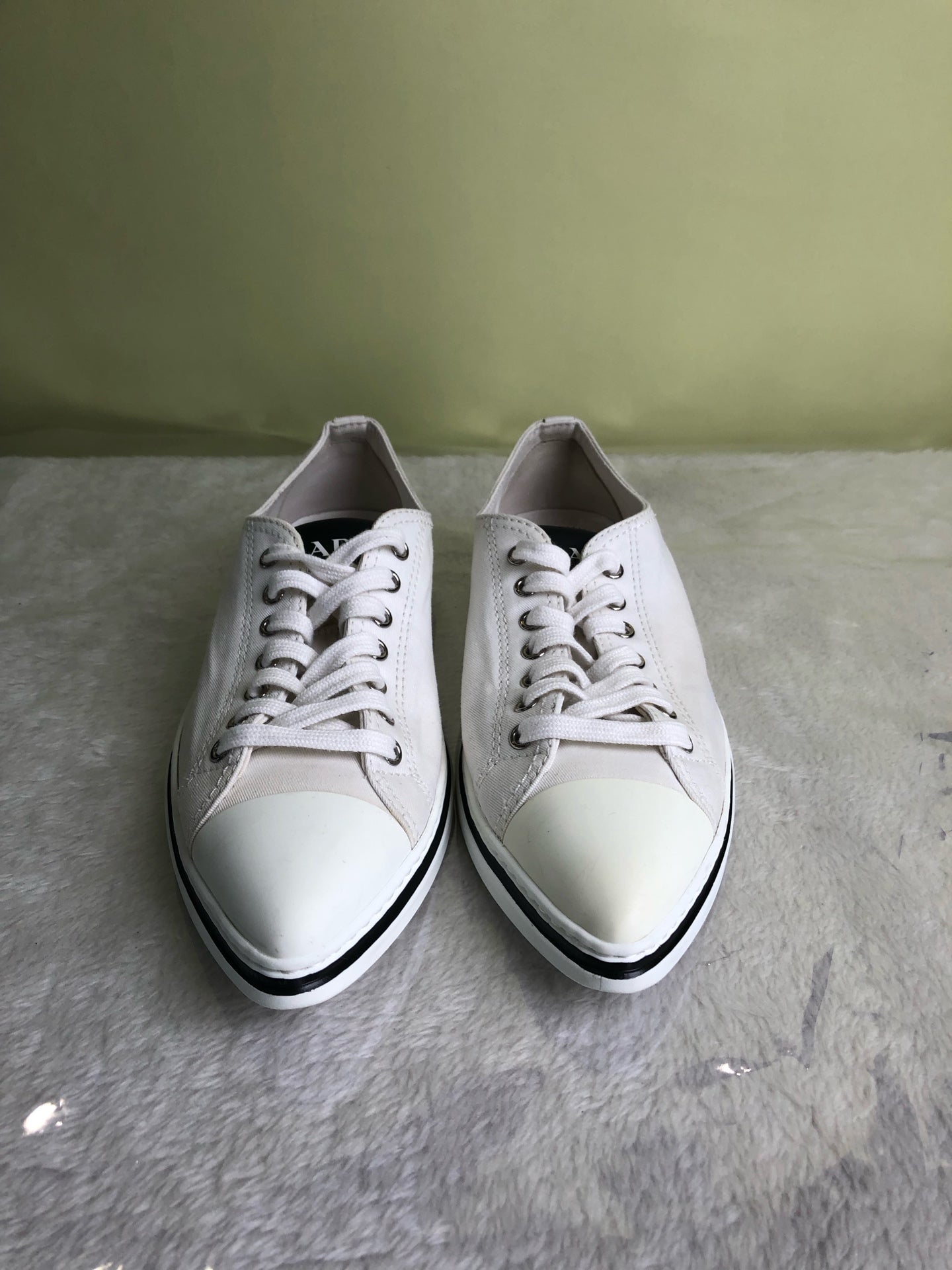Prada Canvas White Skate shoes