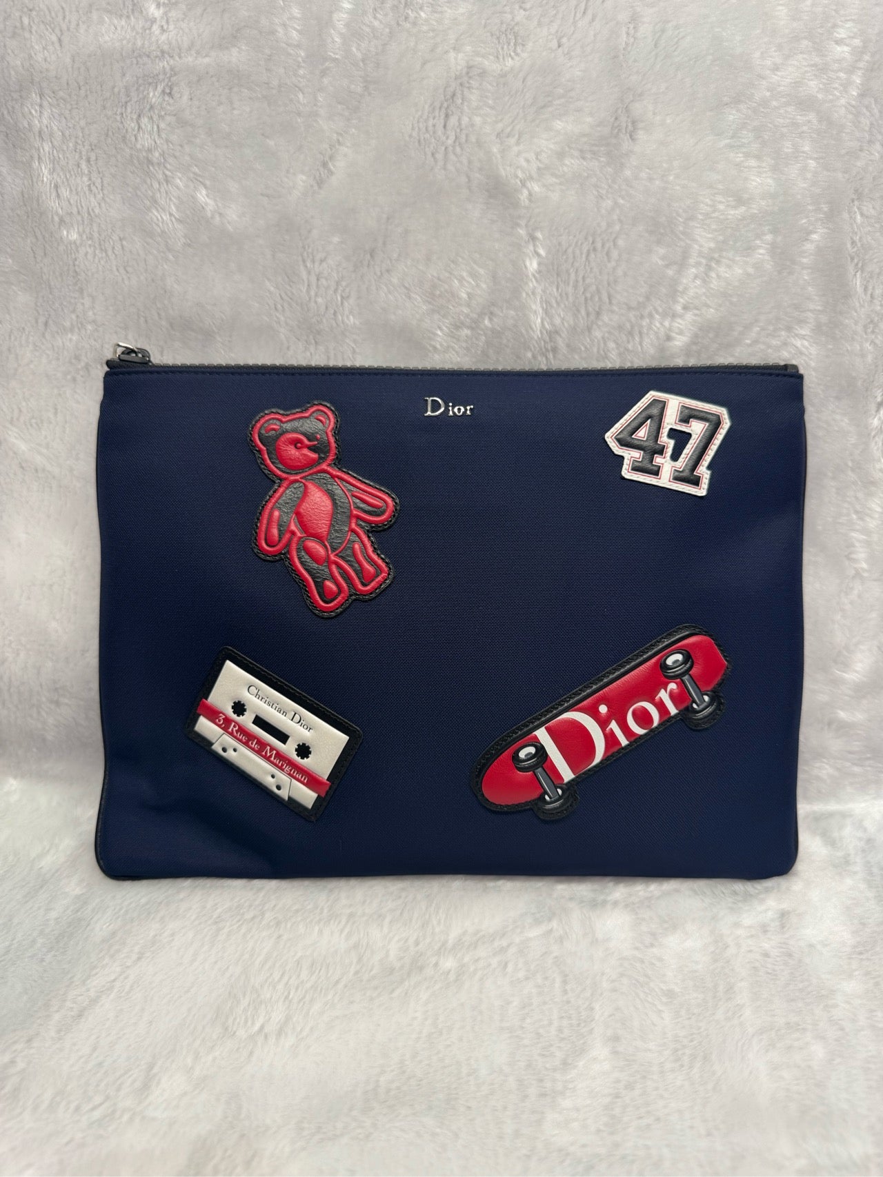 Dior Canvas Blue Clutch
