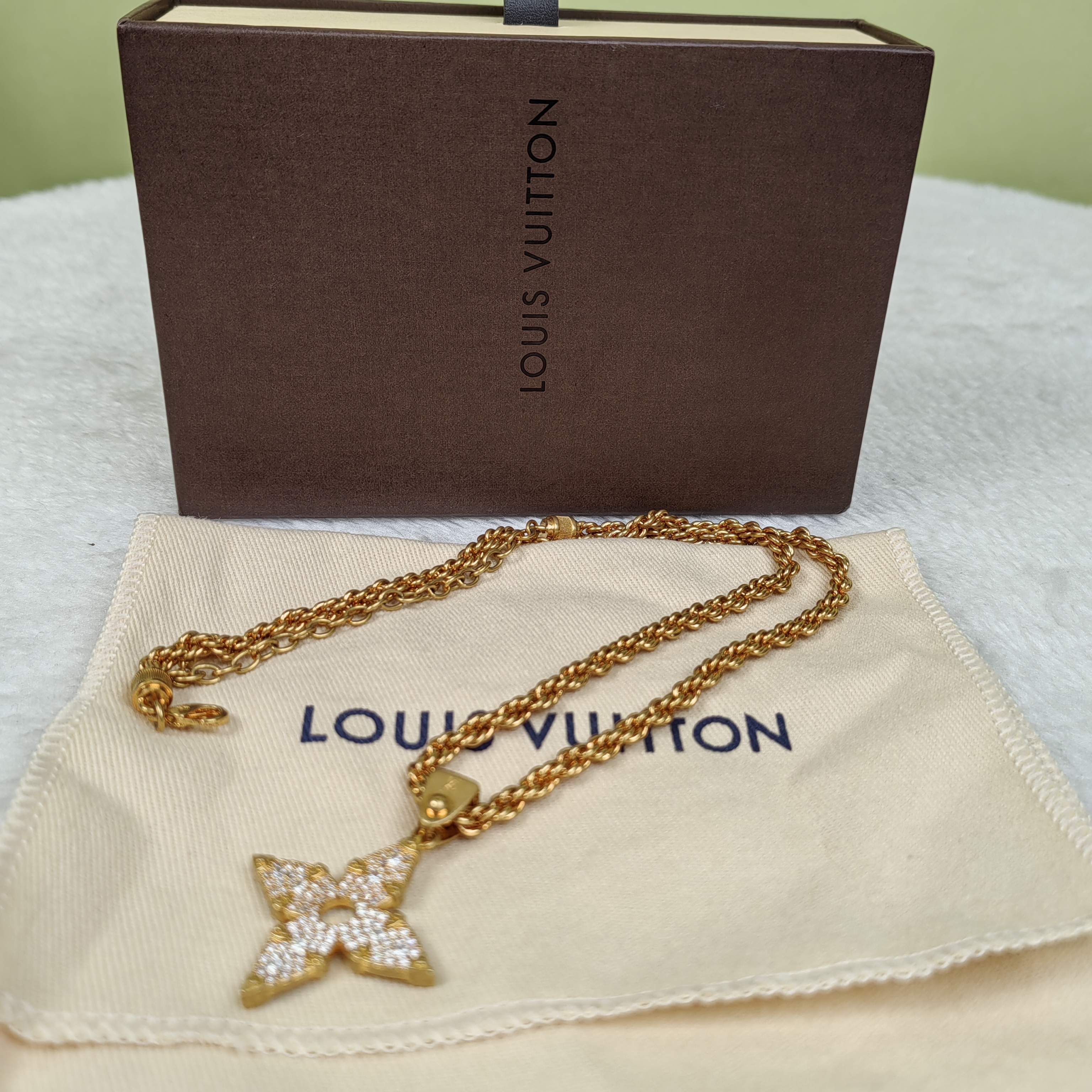 Louis Vuitton Logo Pendant Necklace