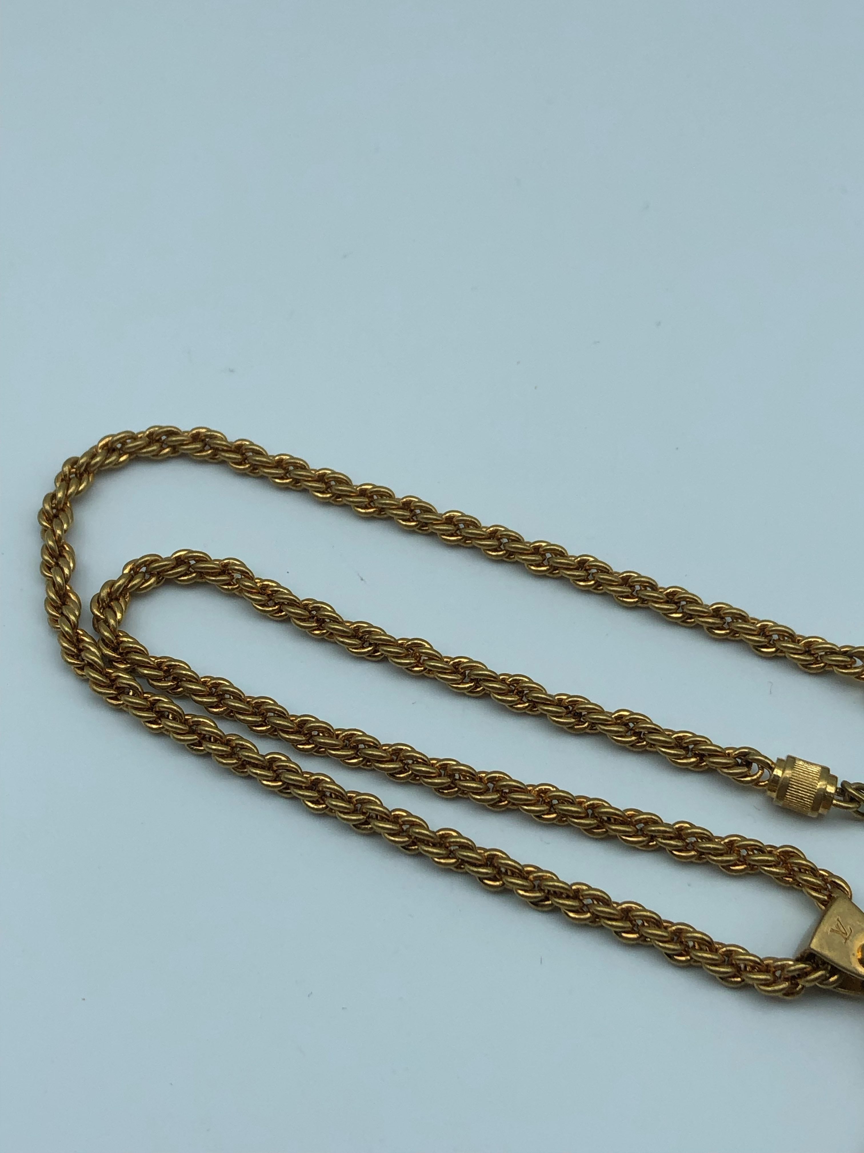 Louis Vuitton Logo Pendant Necklace