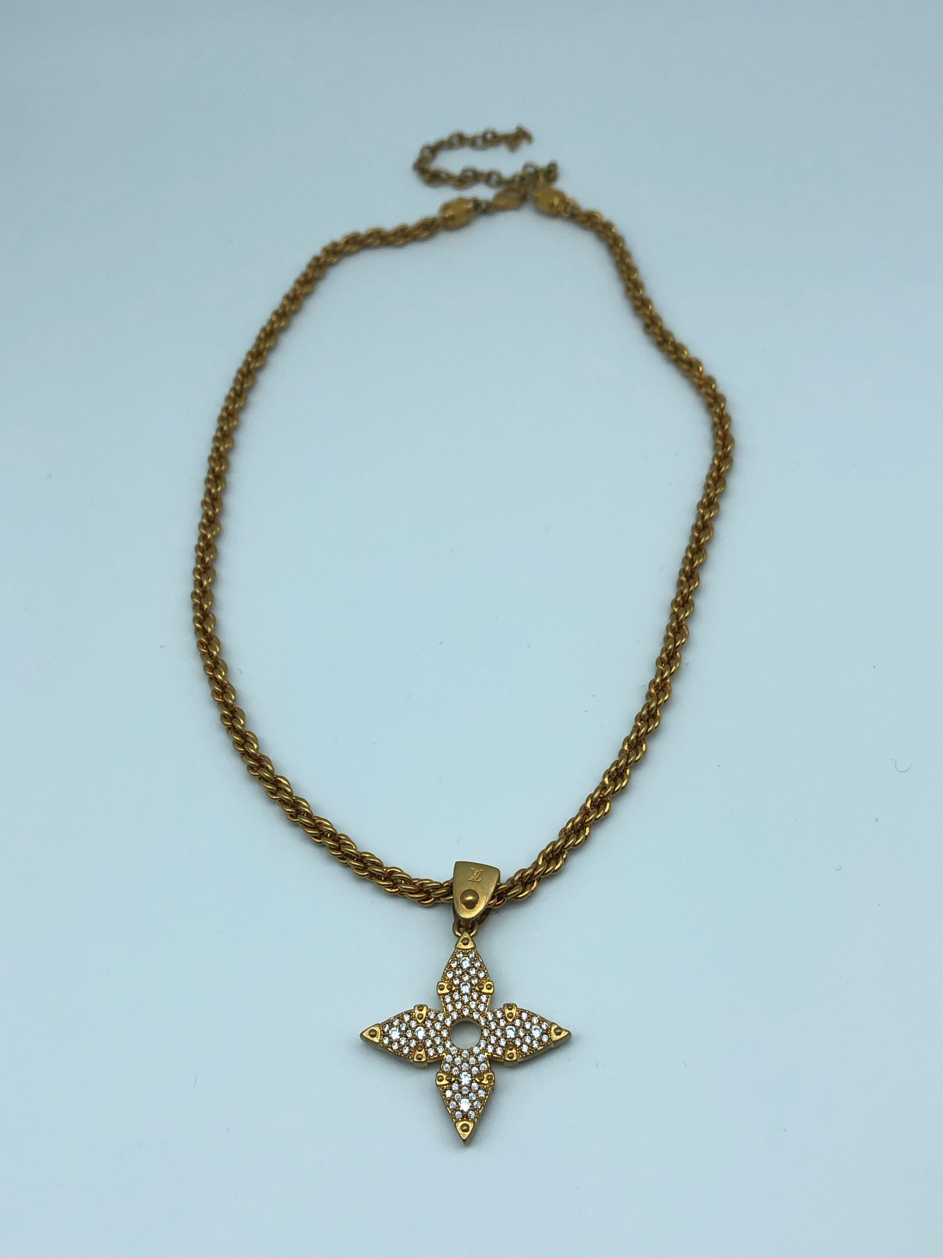Louis Vuitton Logo Pendant Necklace
