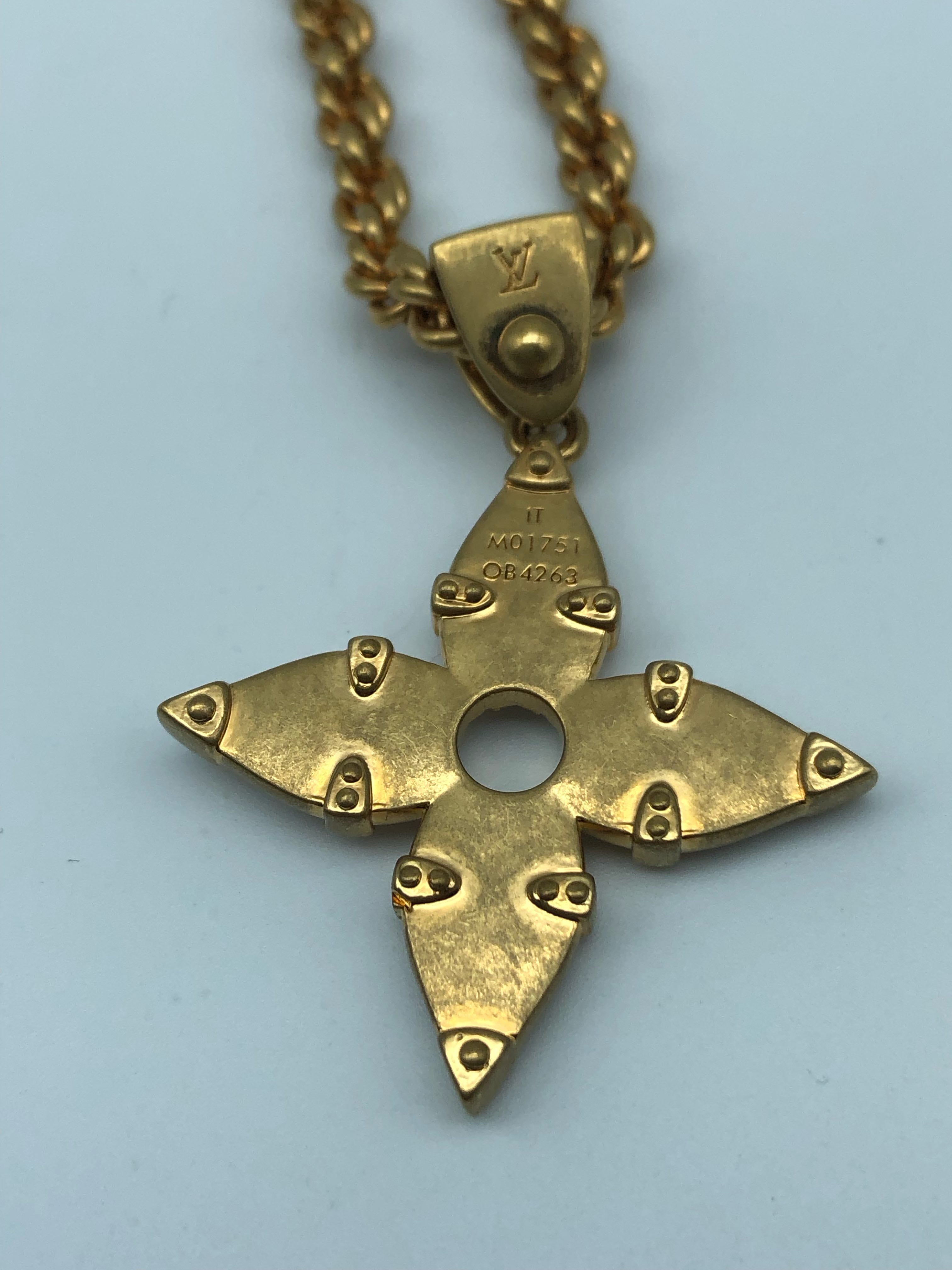 Louis Vuitton Logo Pendant Necklace