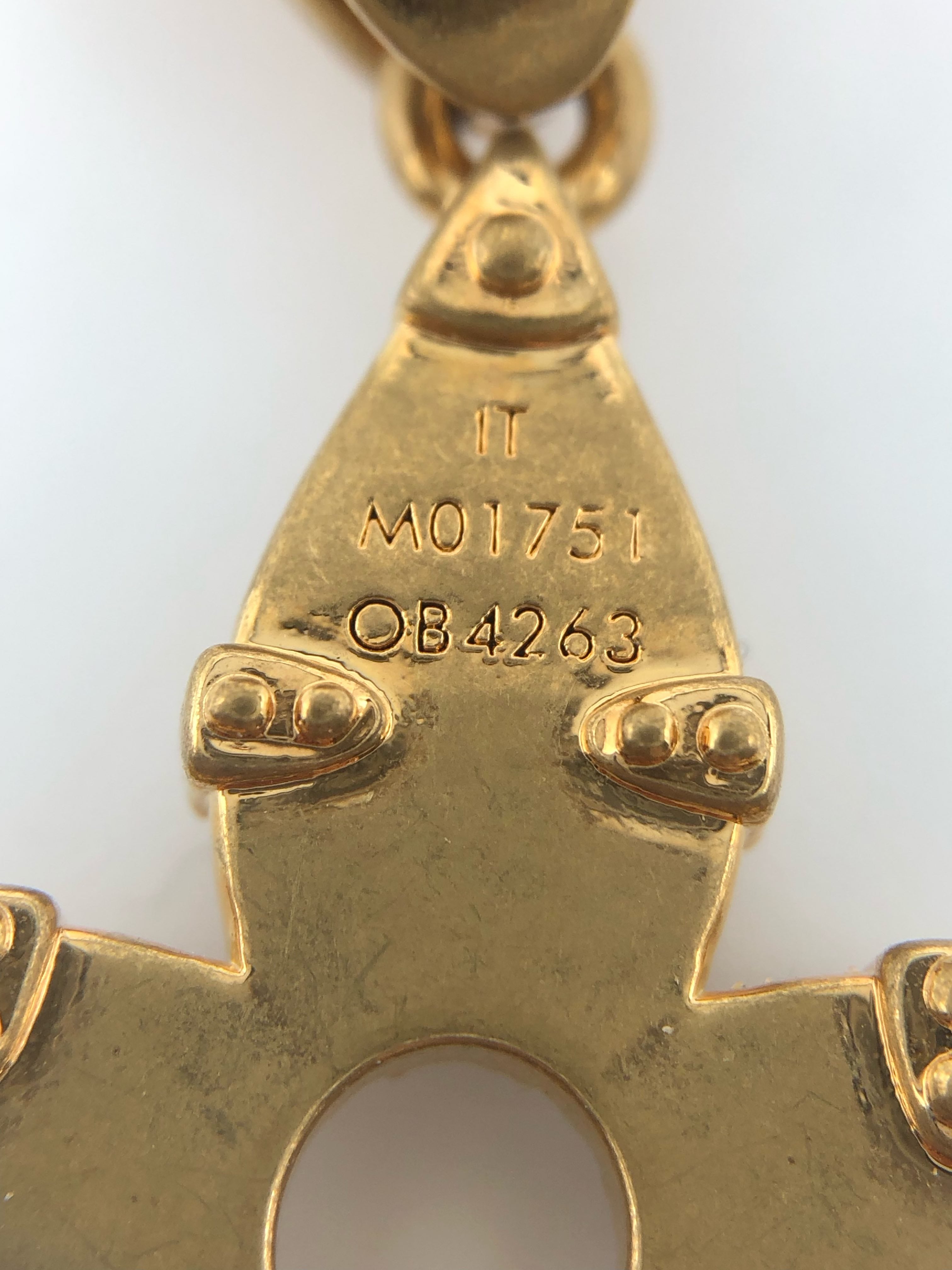 Louis Vuitton Logo Pendant Necklace