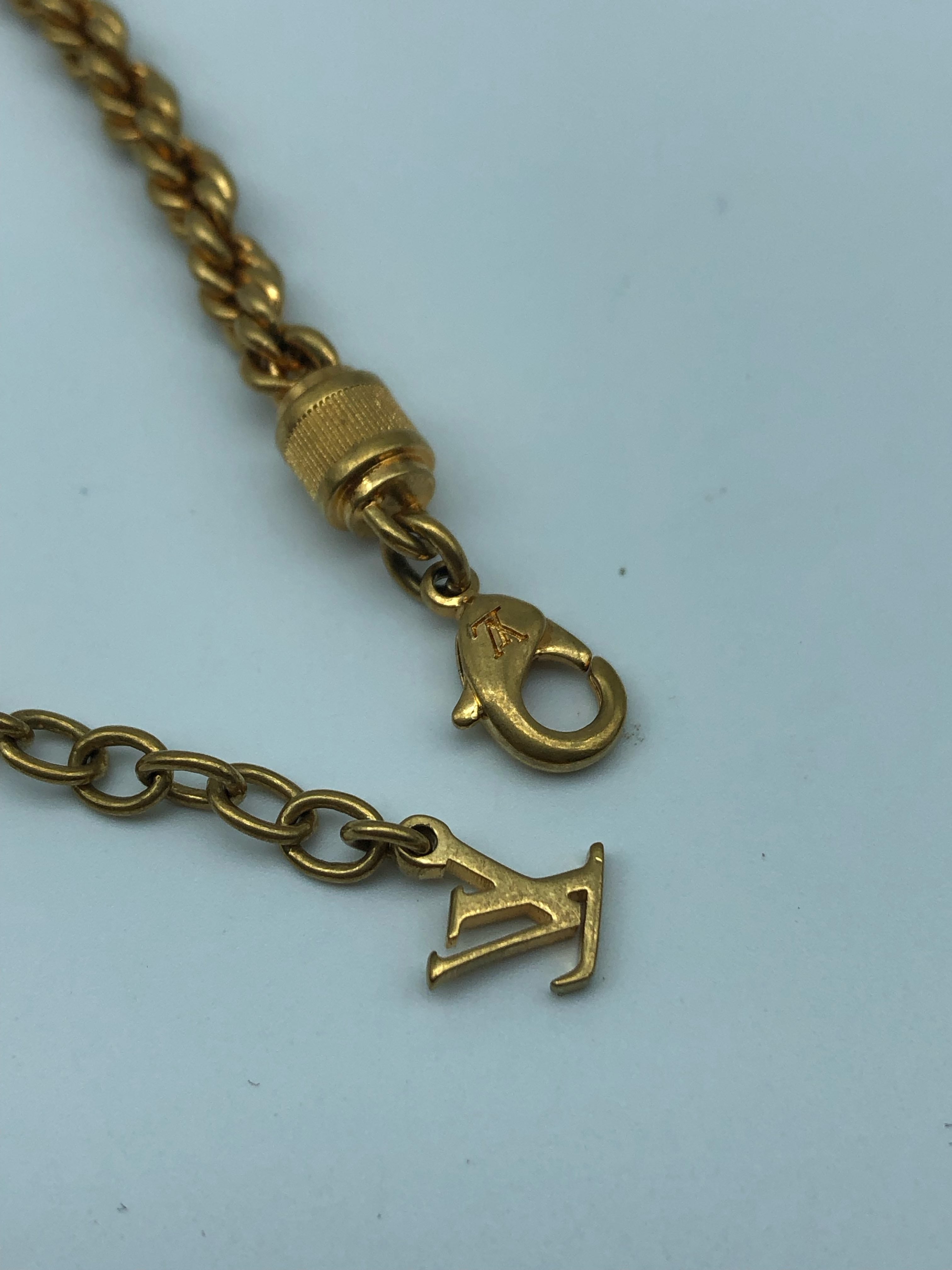Louis Vuitton Logo Pendant Necklace