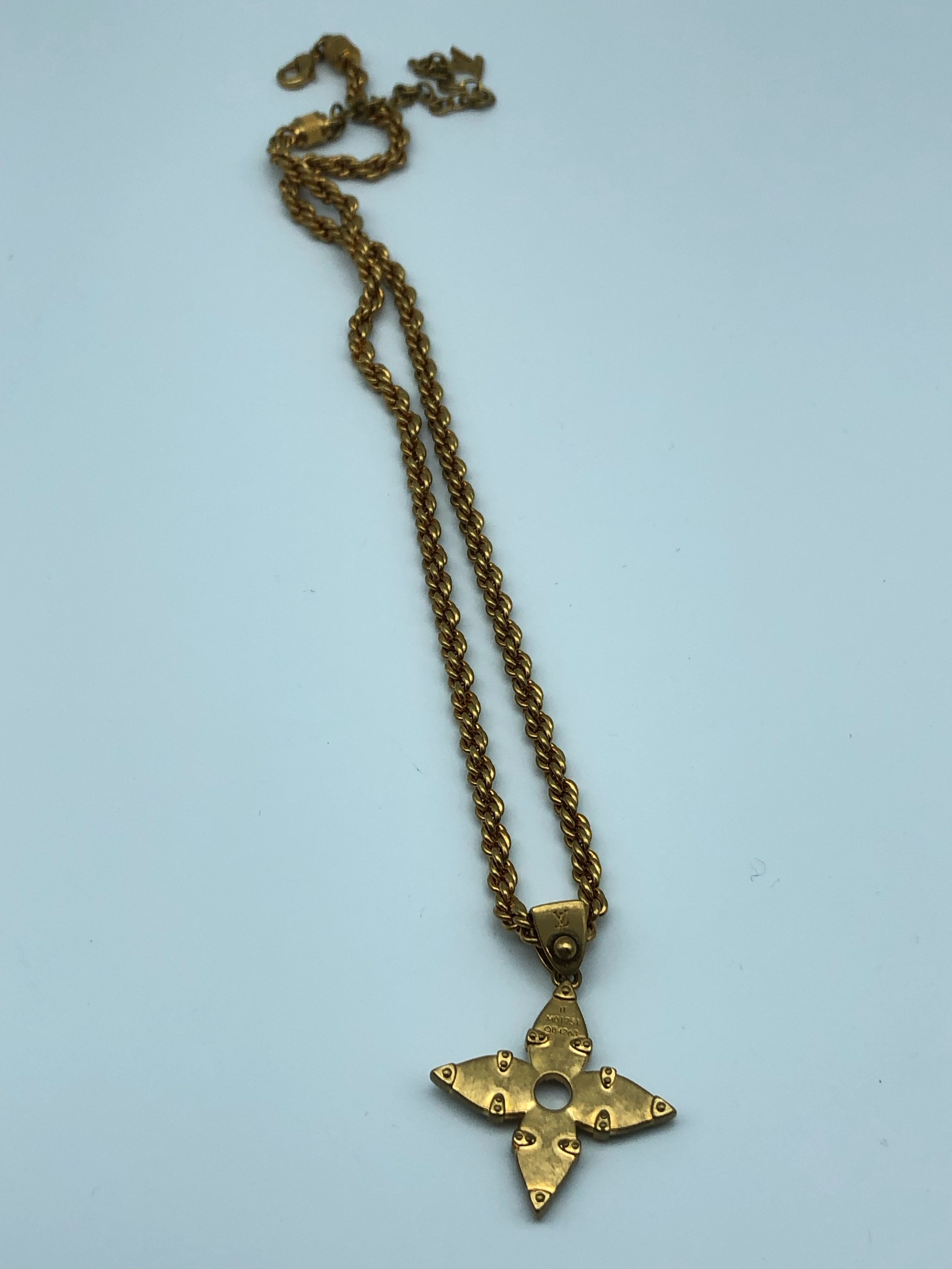 Louis Vuitton Logo Pendant Necklace