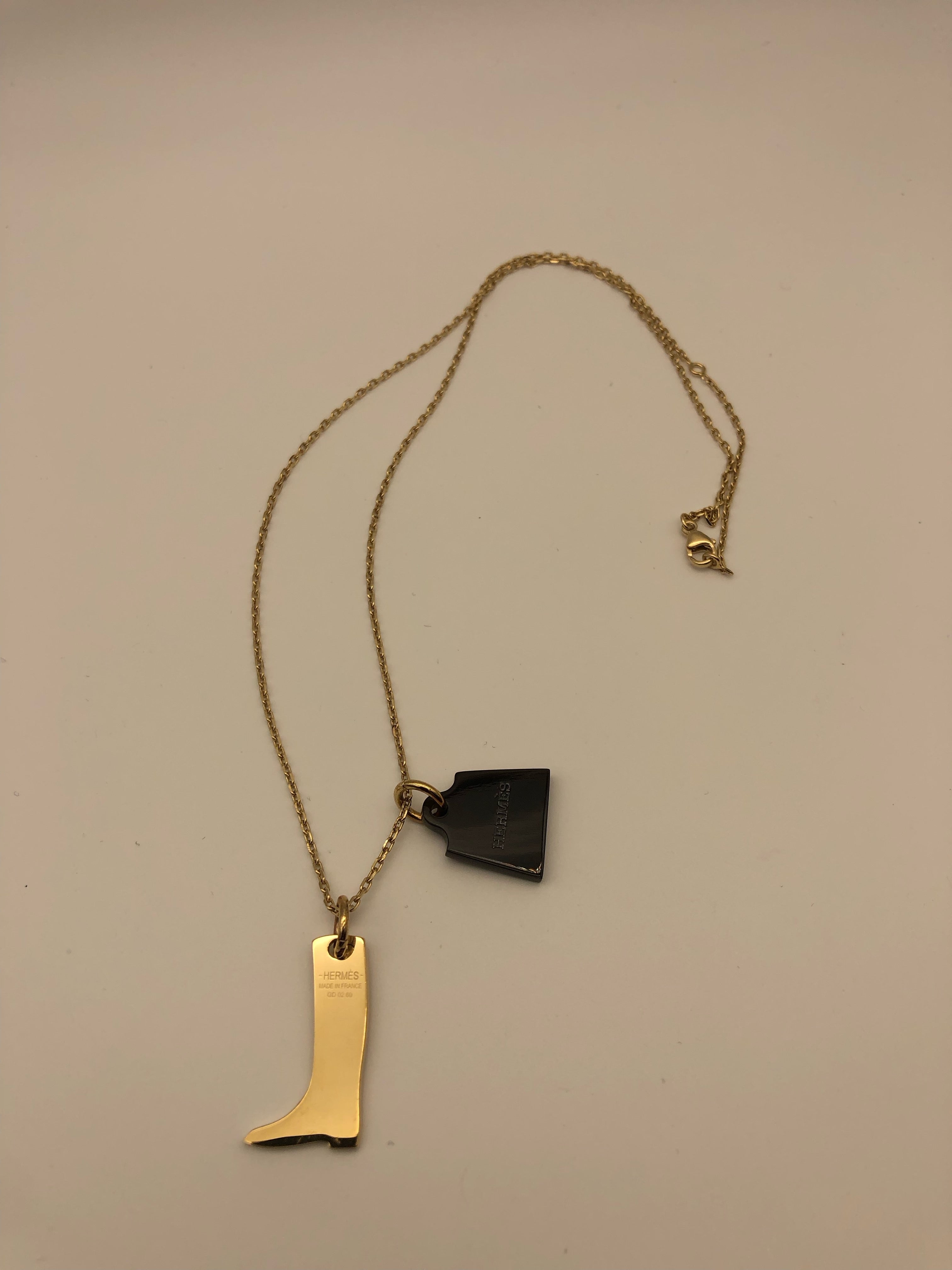 Hermes Black Necklace