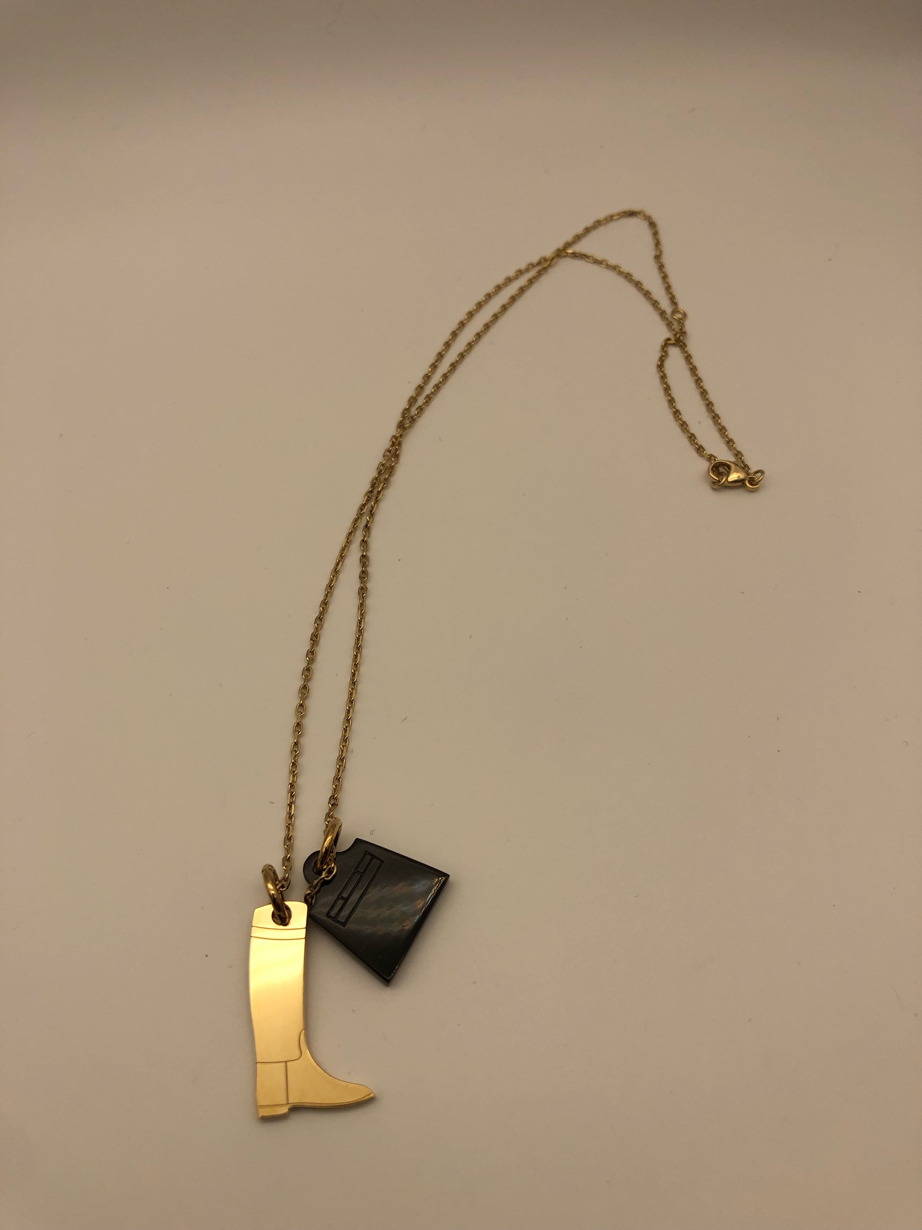 Hermes Black Necklace