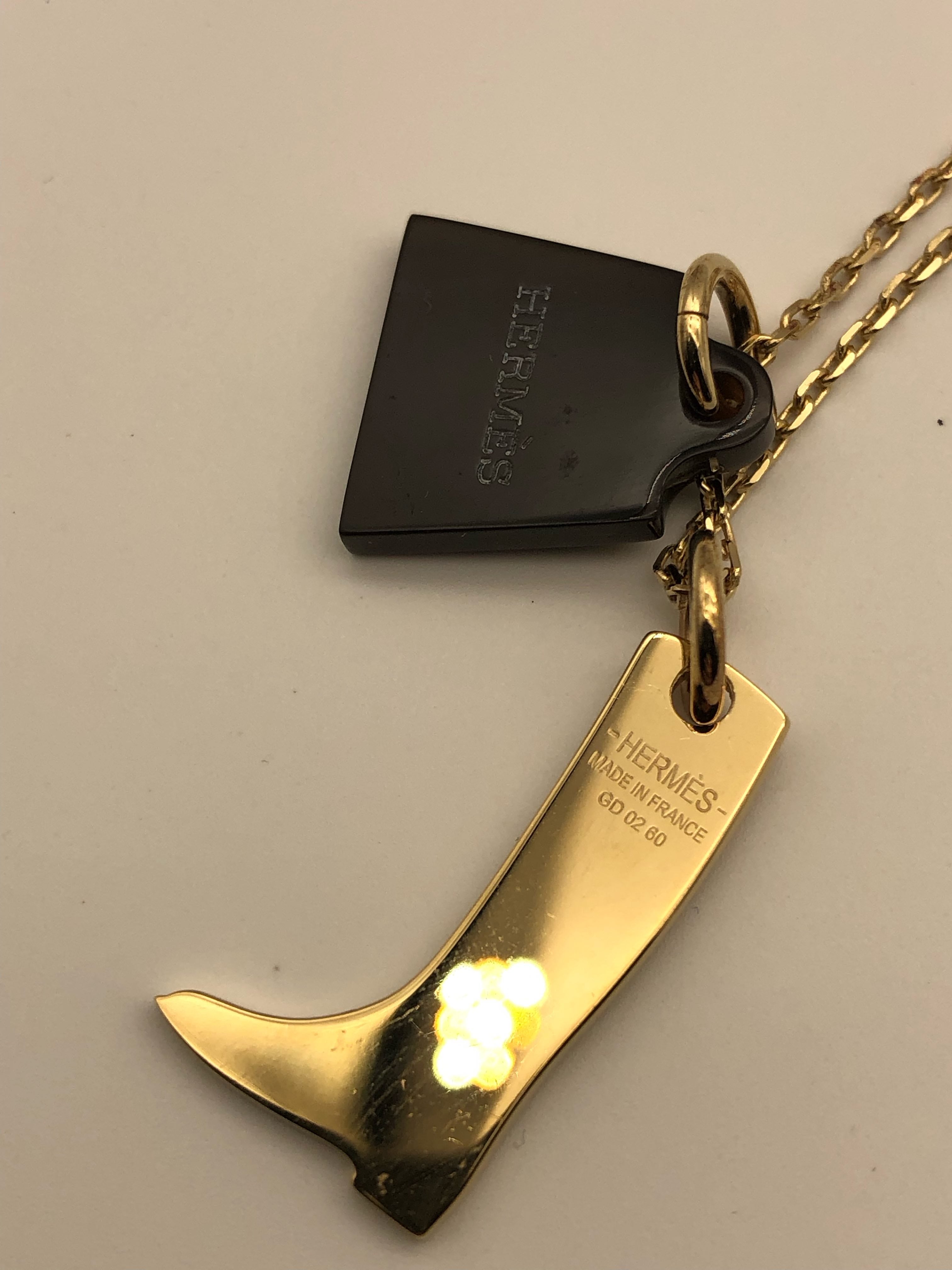 Hermes Black Necklace