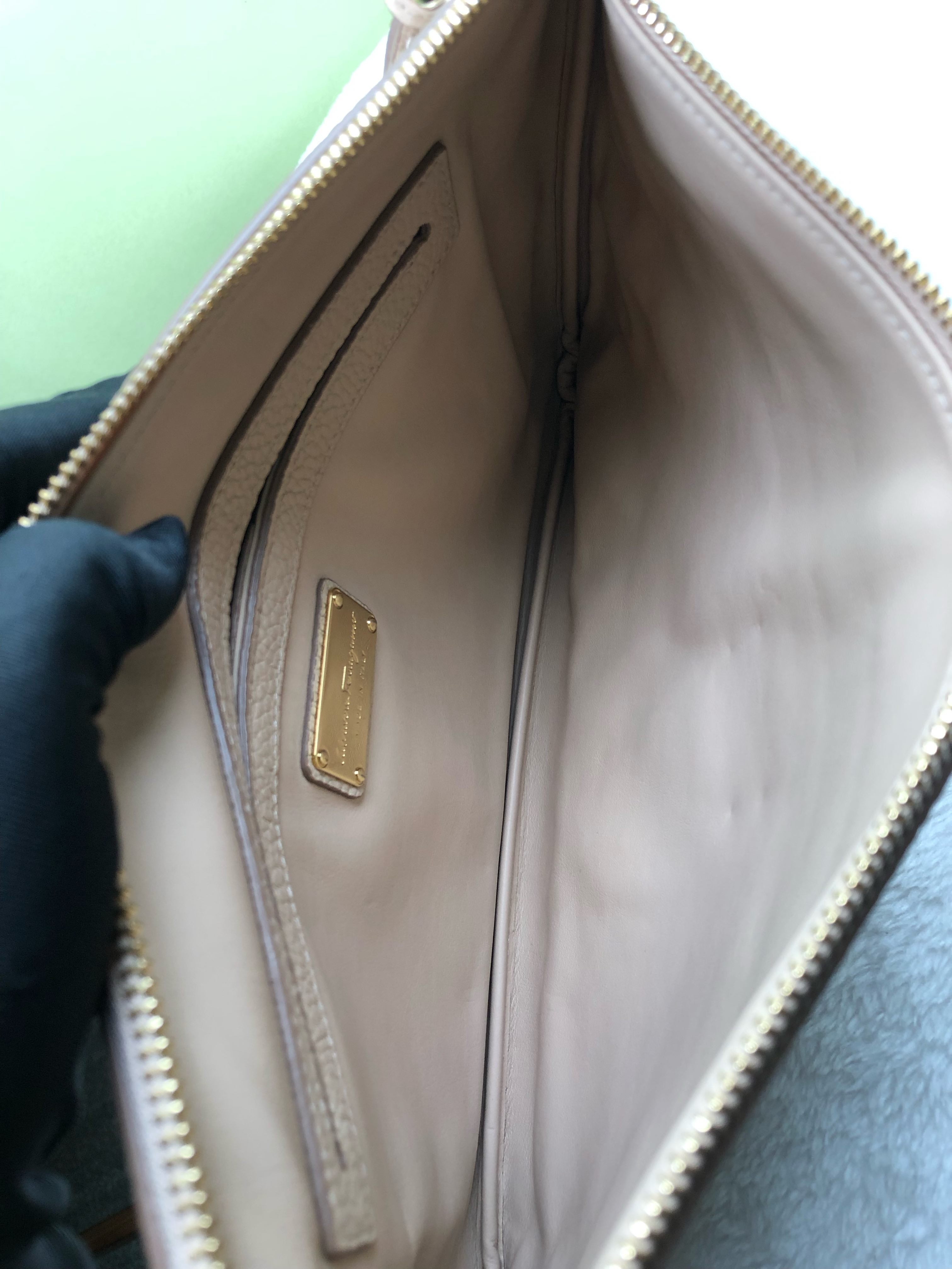 Salvatore Ferragamo Beige Clutch