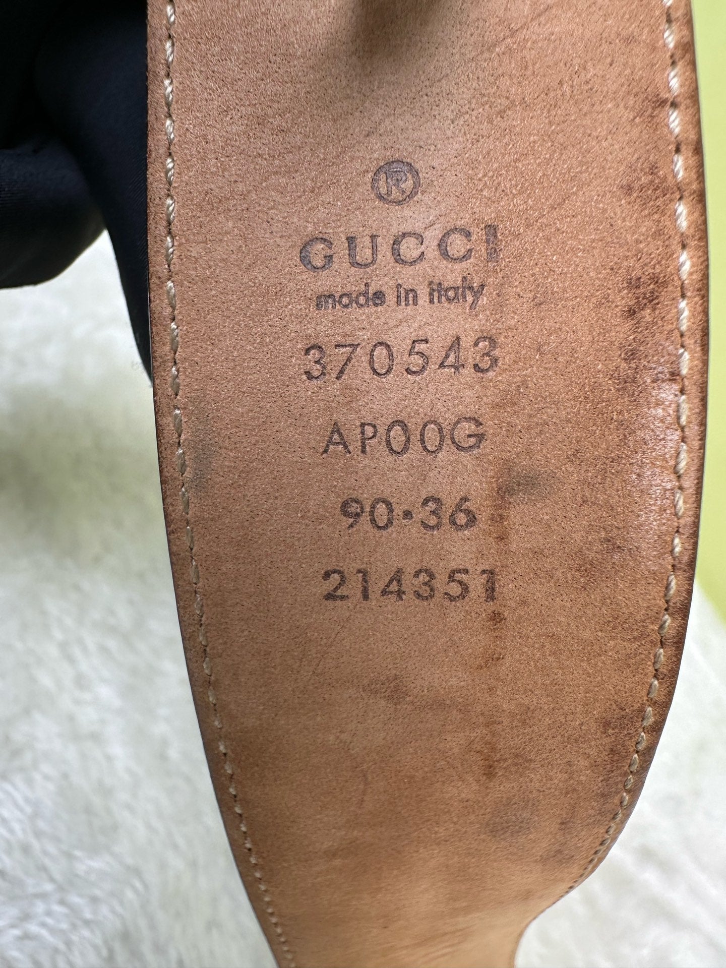 Gucci Black Belt