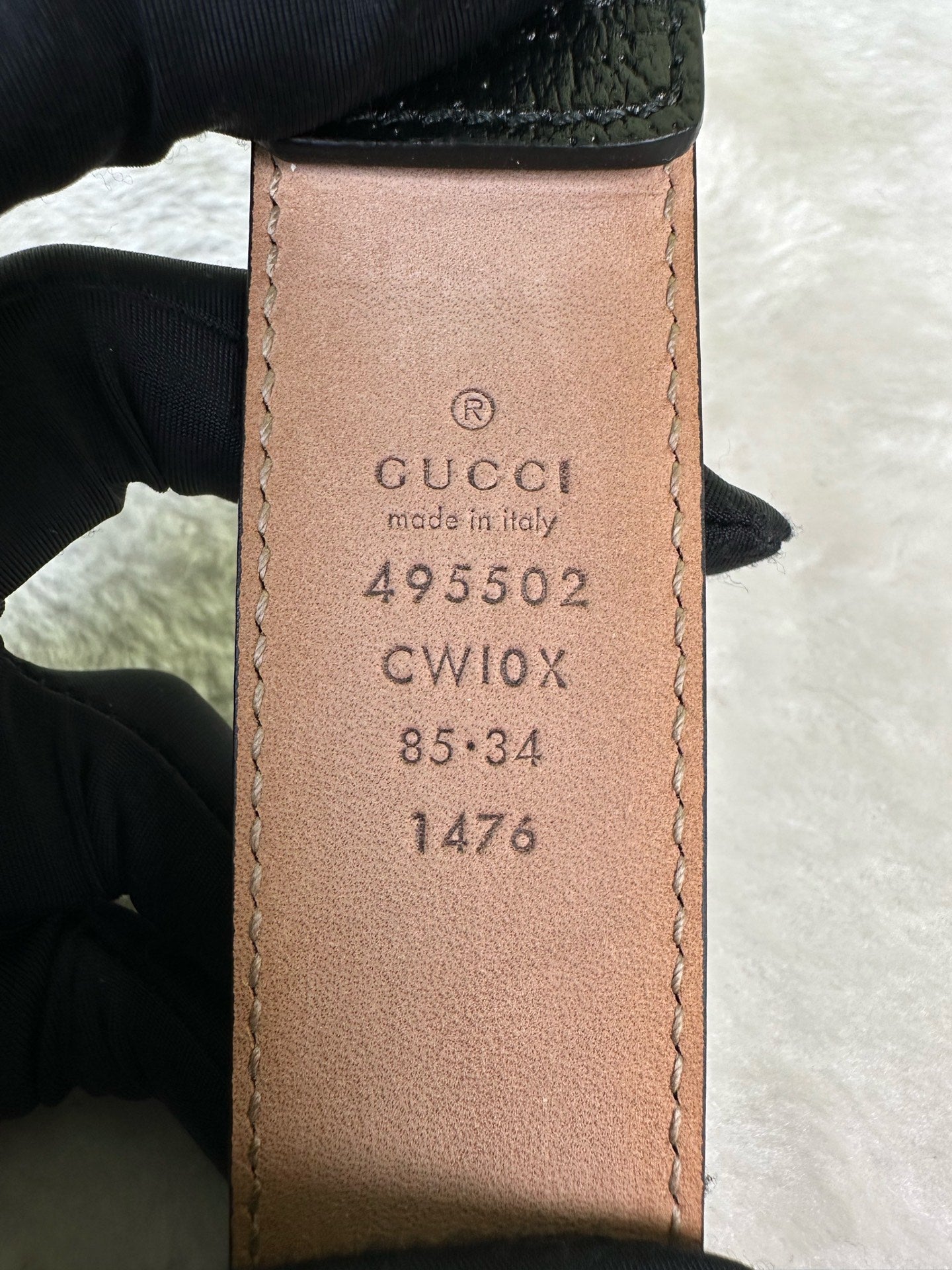 Gucci Black Belt