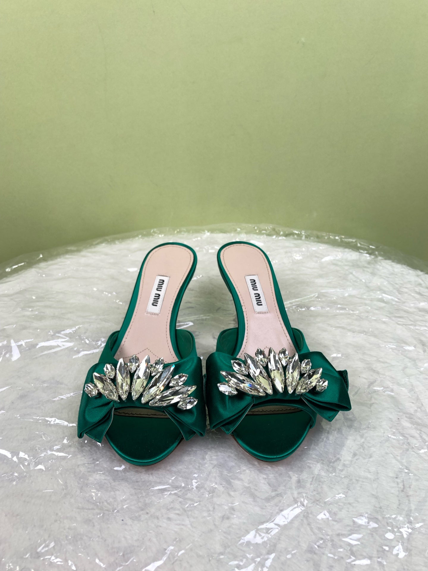 Miu Miu Green Flip flop