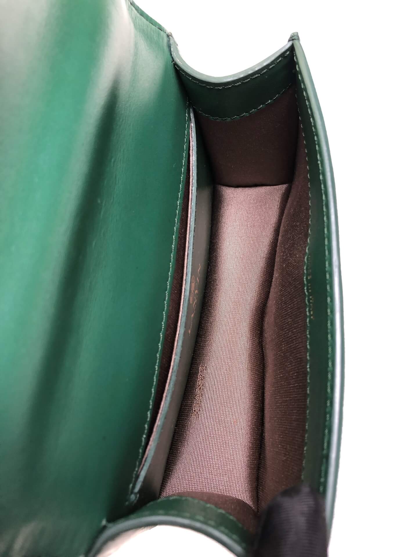 Lanvin Green Crocodile-Embossed Flap Bag