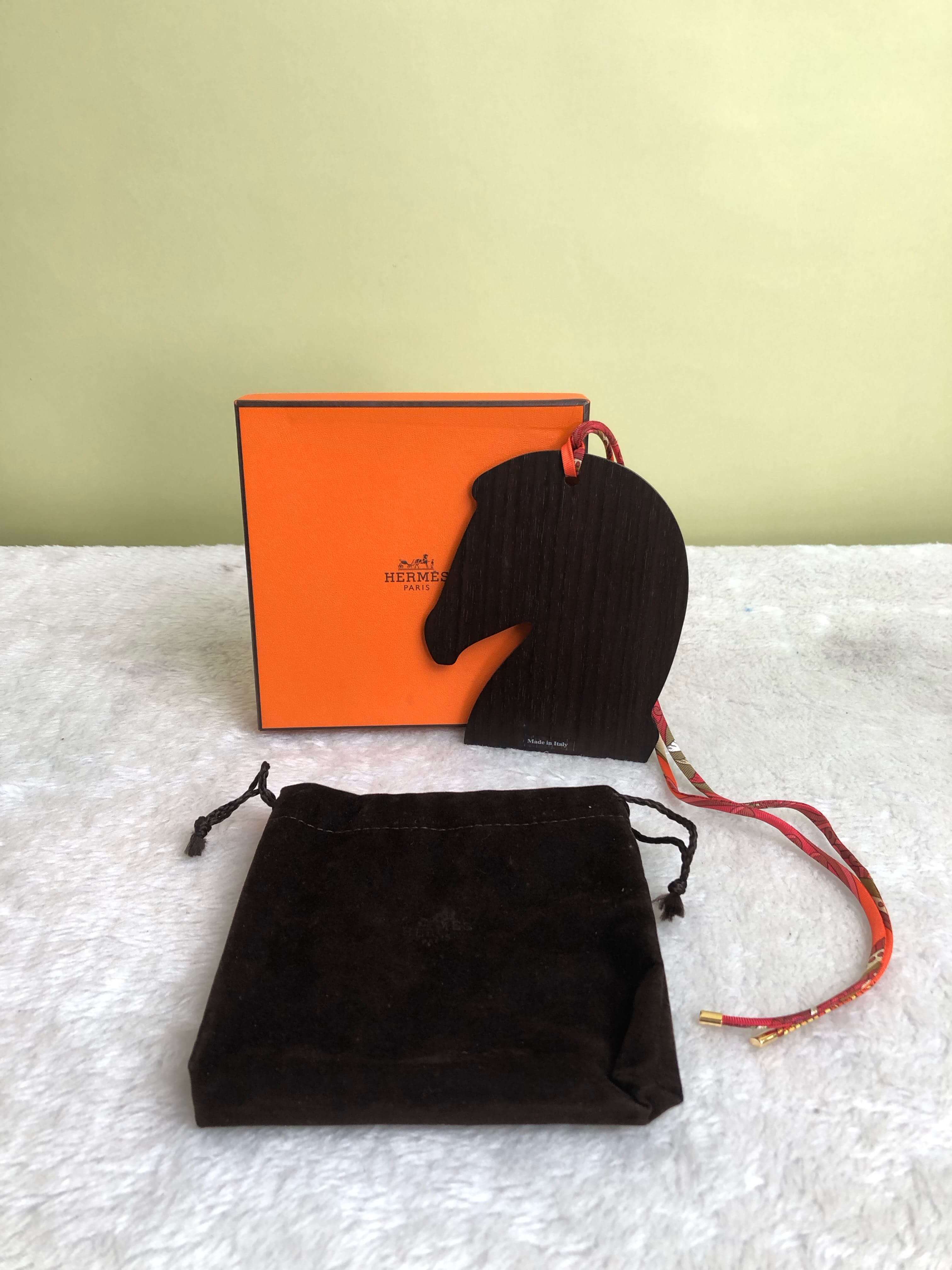 Hermès Wooden Horse-Head Pendant