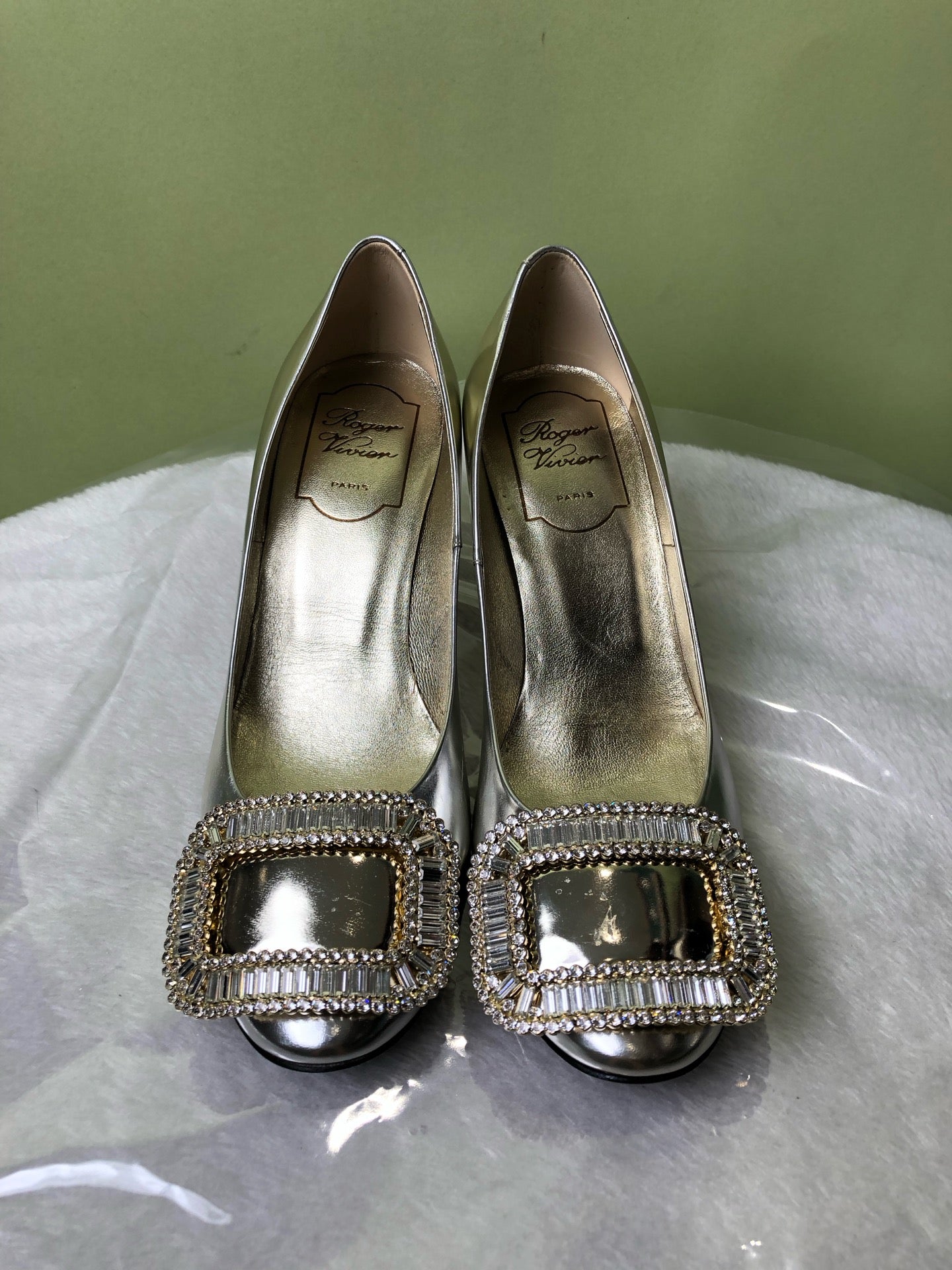 空白 Gold High heels