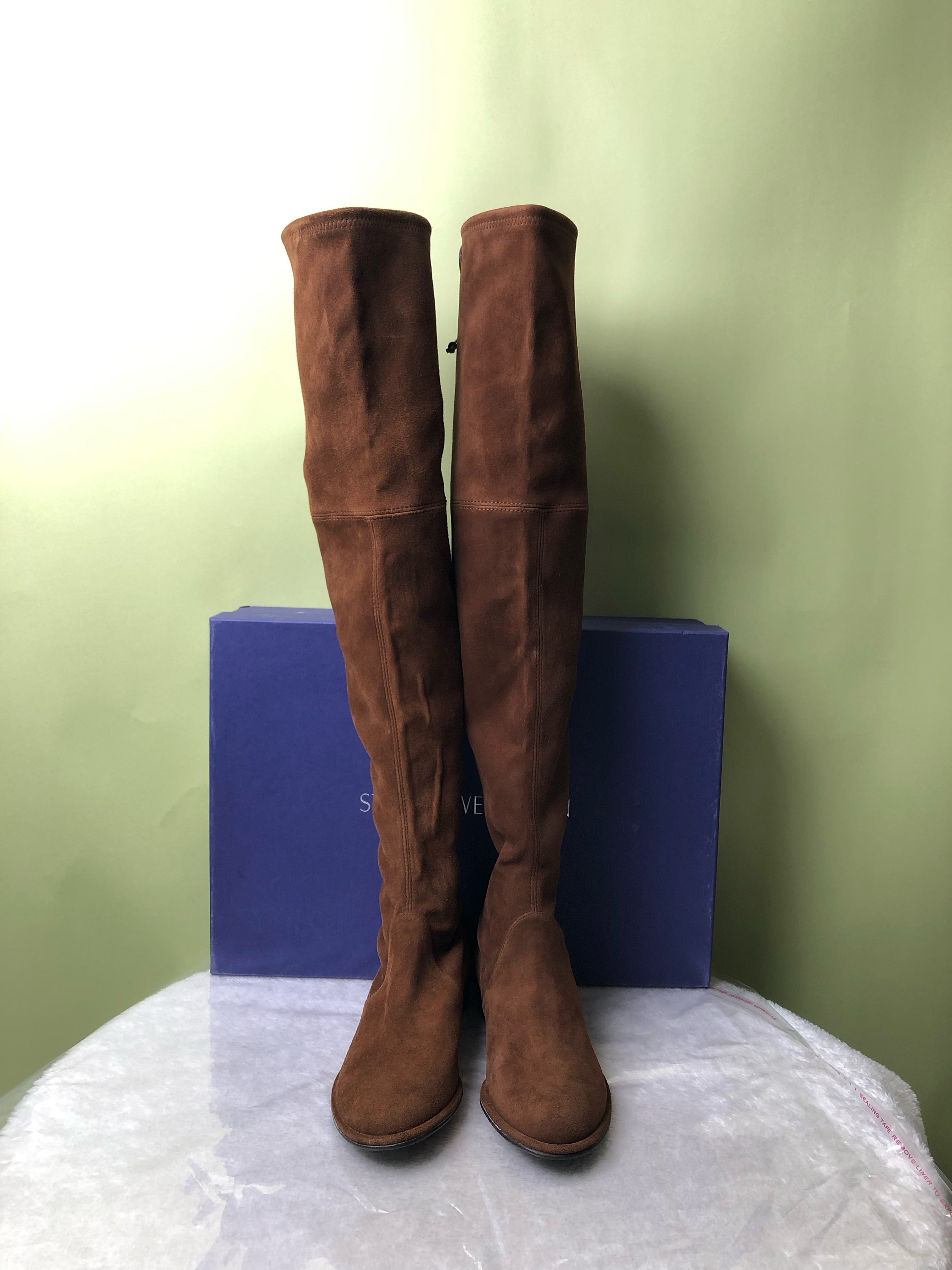 空白 Alcantara Brown Ankle boots