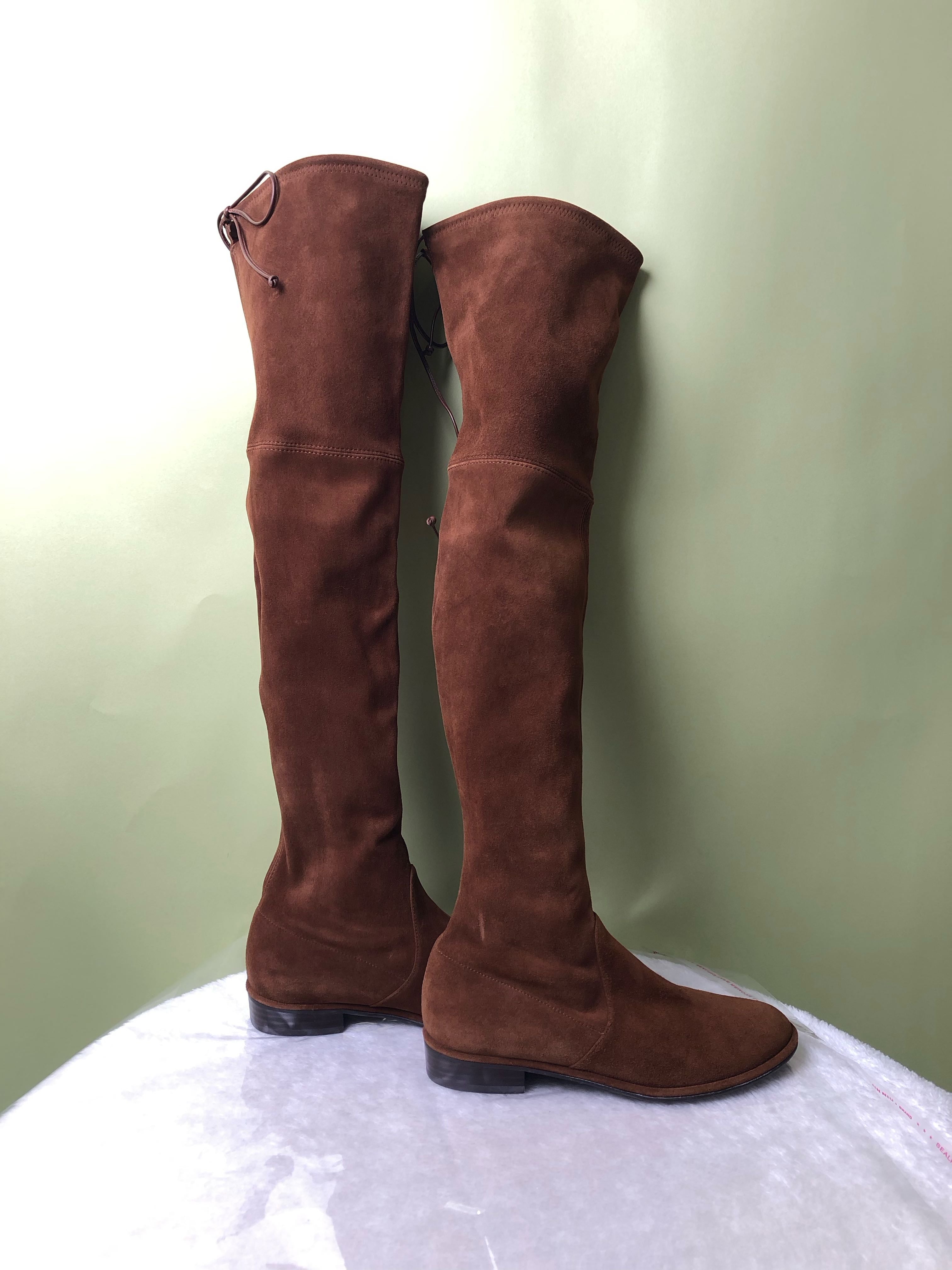 空白 Alcantara Brown Ankle boots