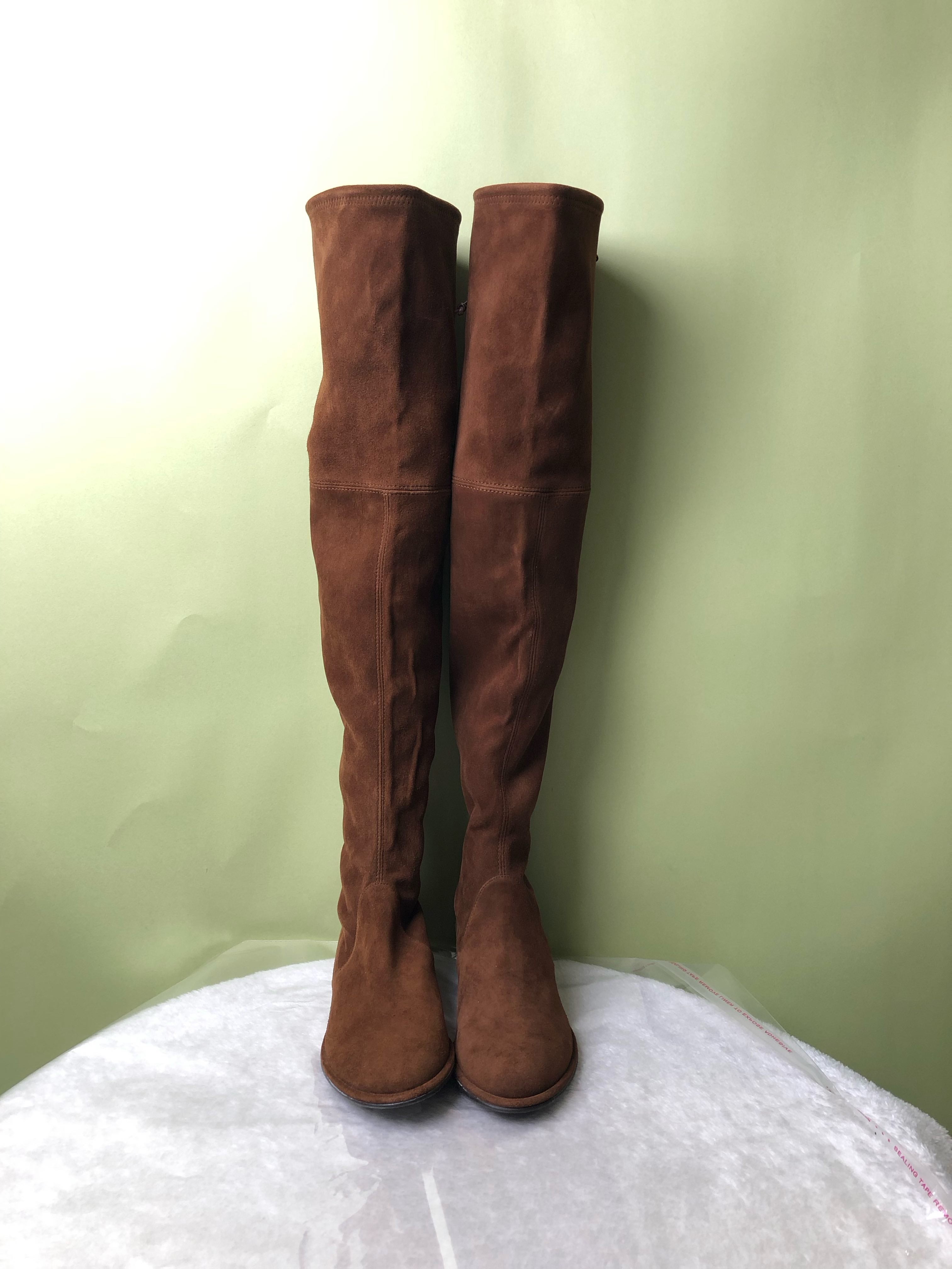 空白 Alcantara Brown Ankle boots
