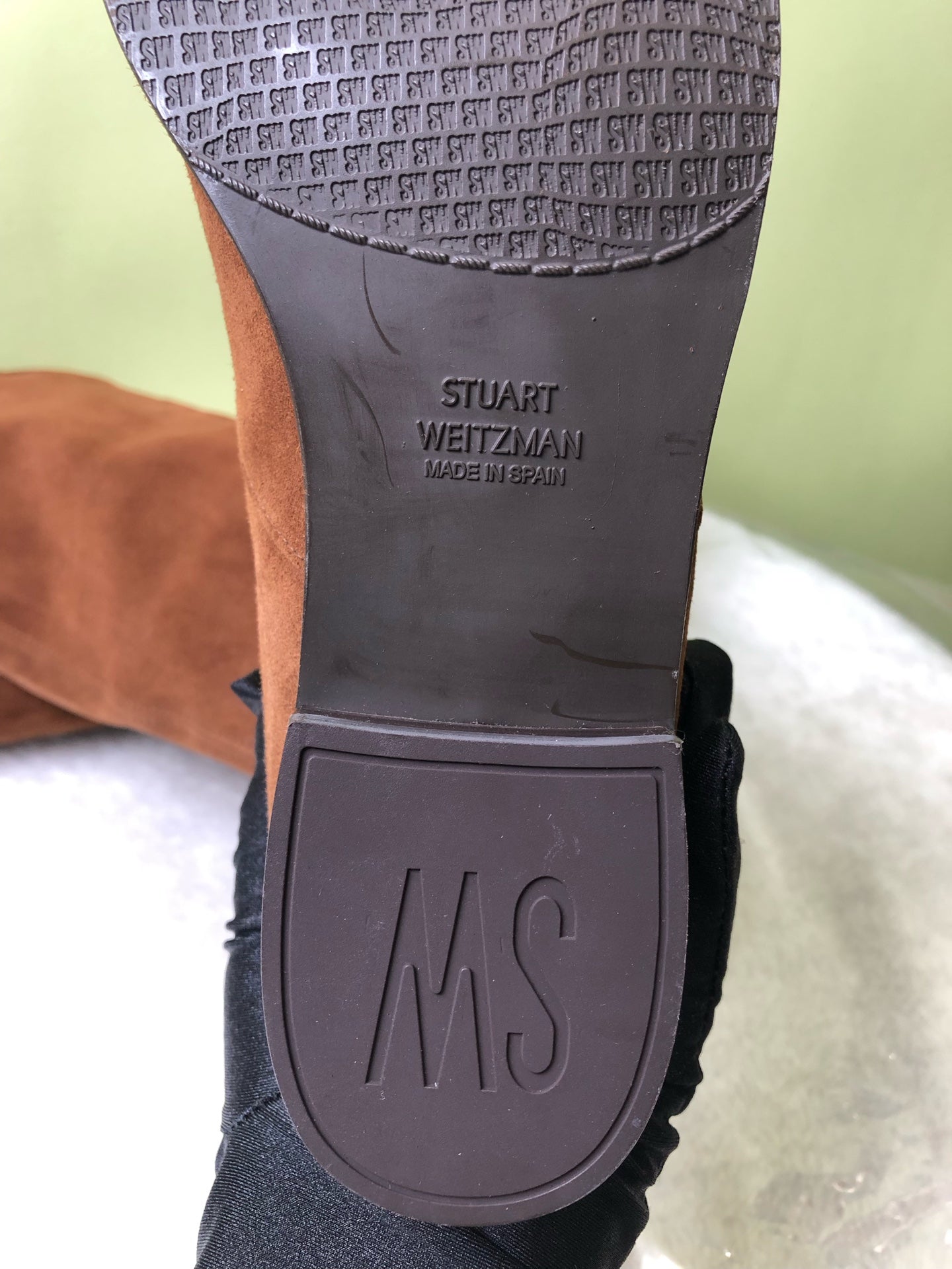 空白 Alcantara Brown Ankle boots
