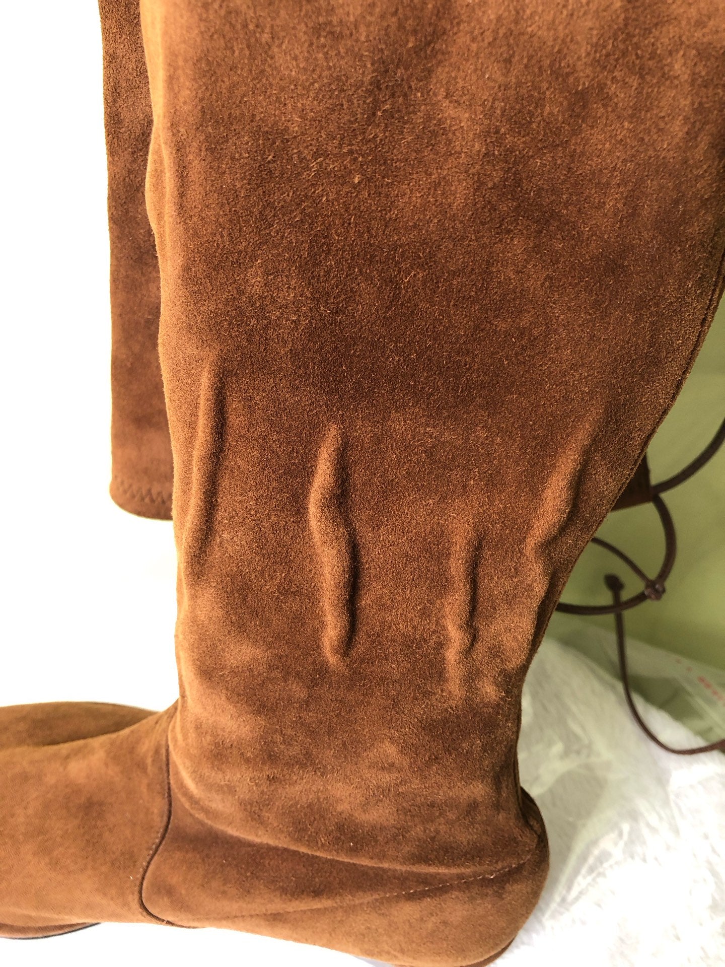 空白 Alcantara Brown Ankle boots