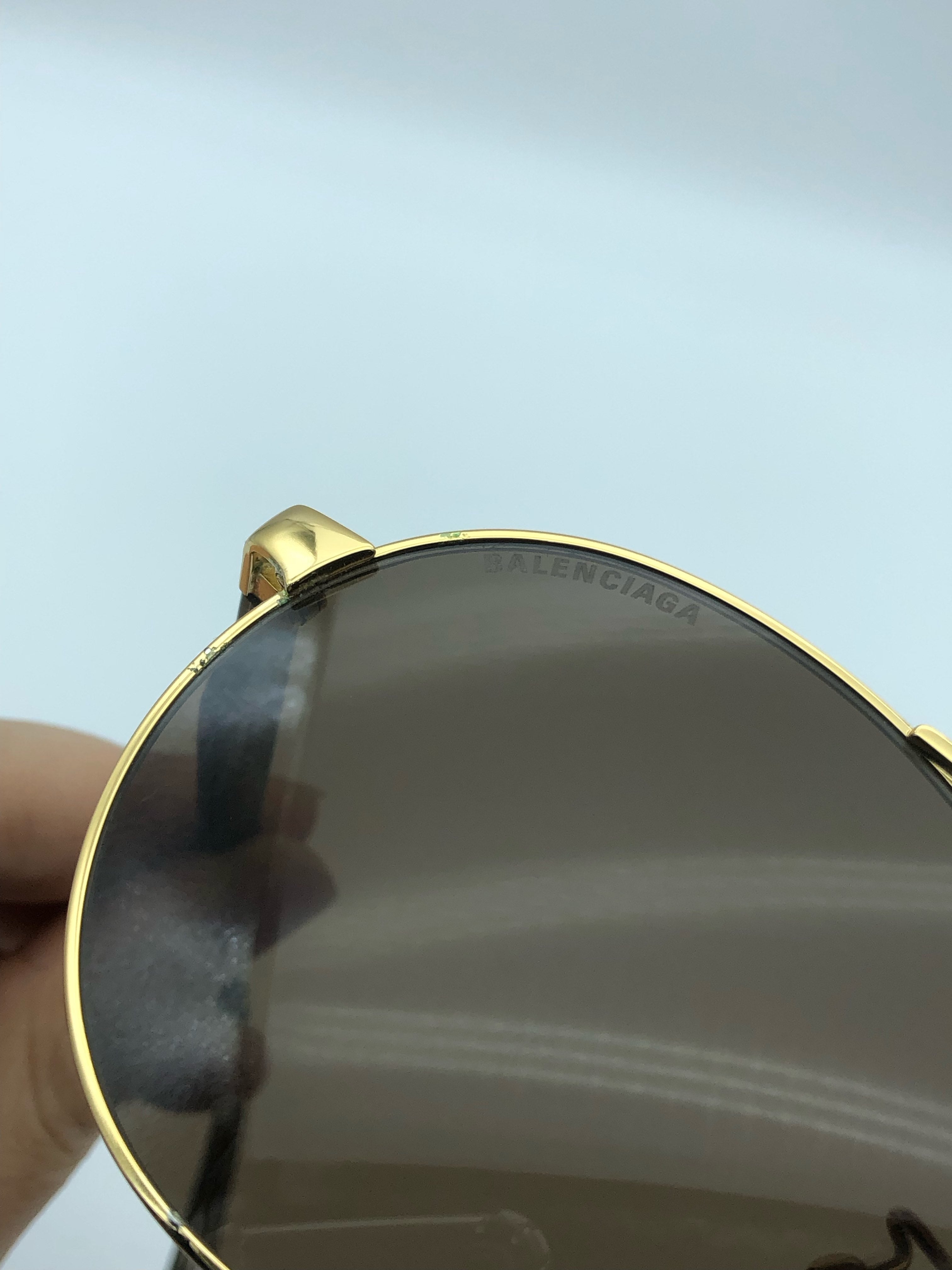 Balenciaga Gold Sunglasses