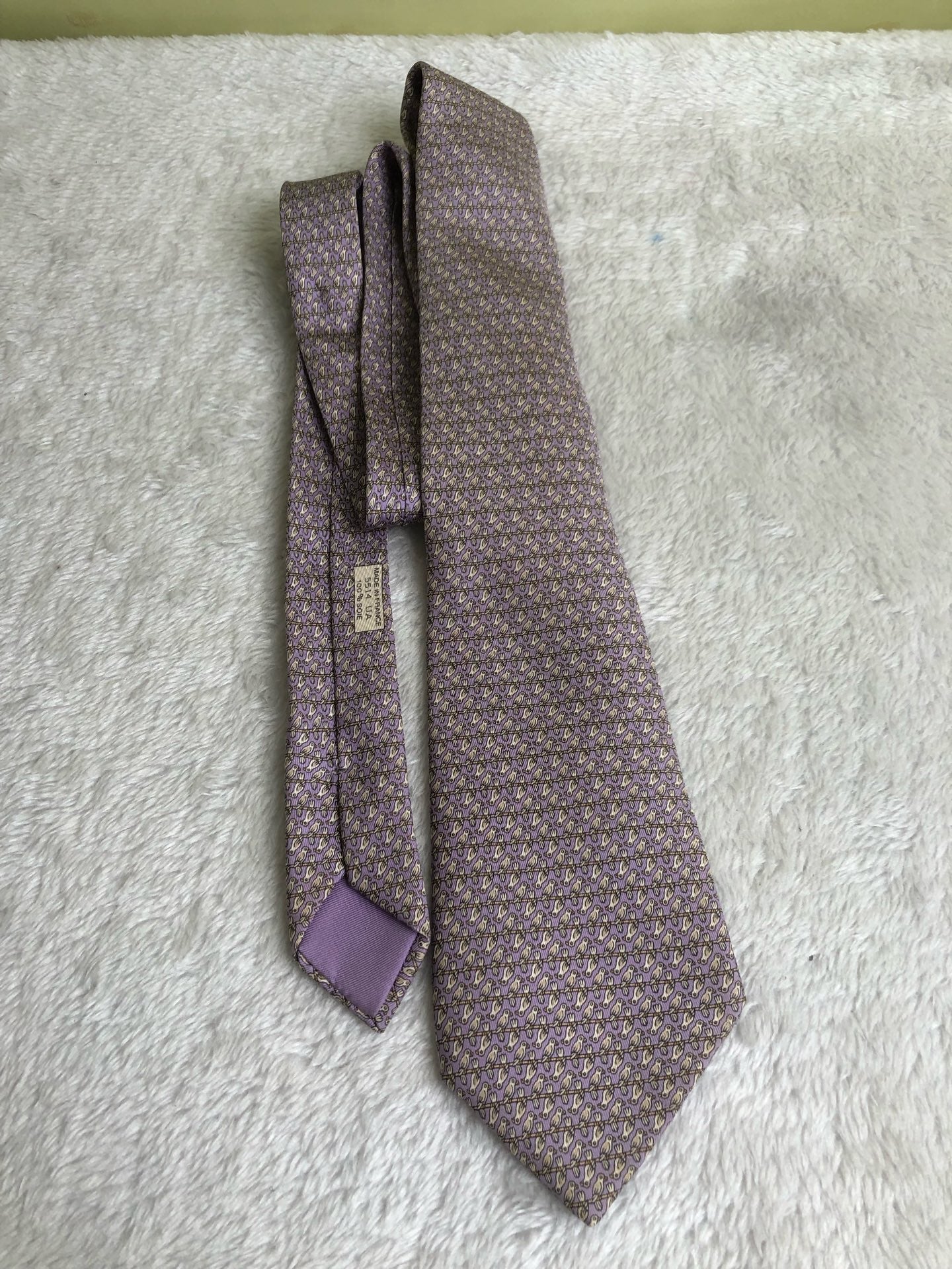 Hermes Purple Necktie
