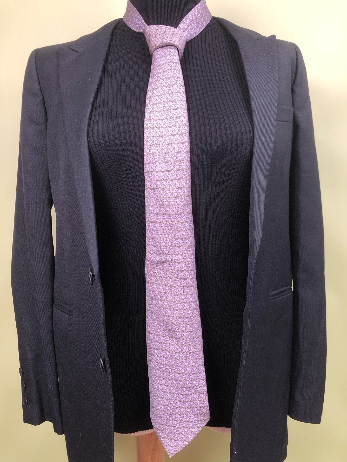 Hermes Purple Necktie