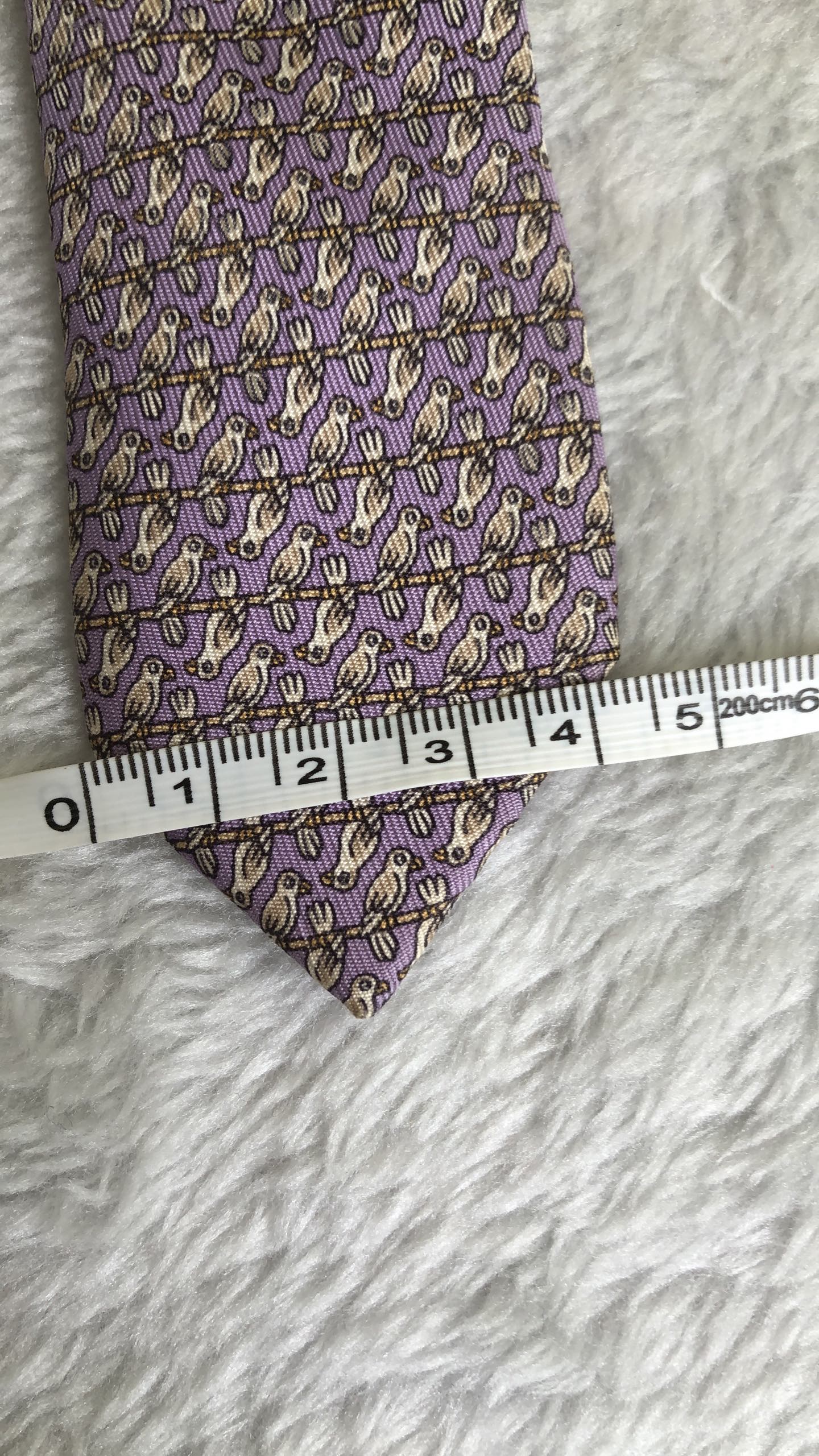 Hermes Purple Necktie