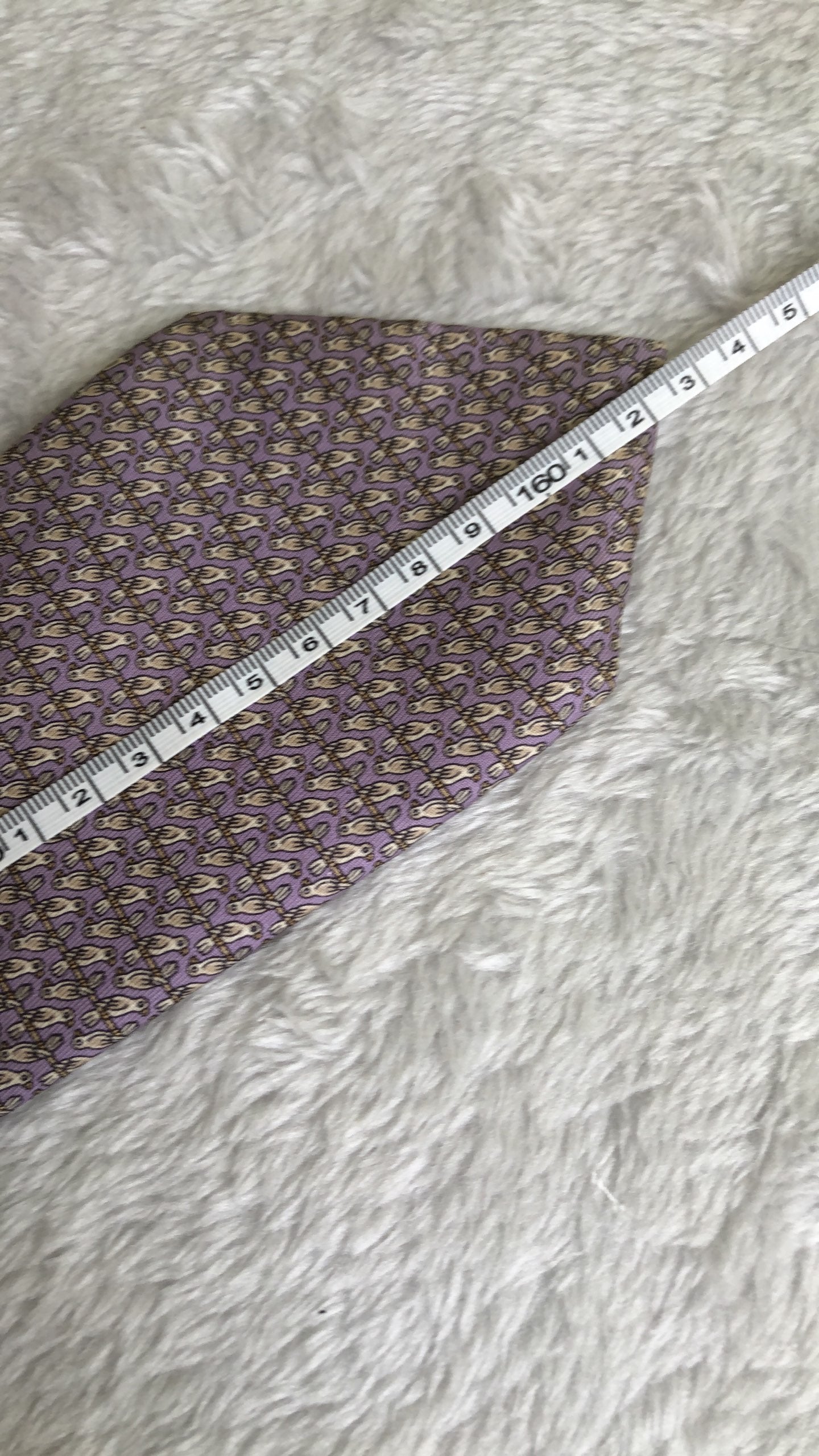 Hermes Purple Necktie