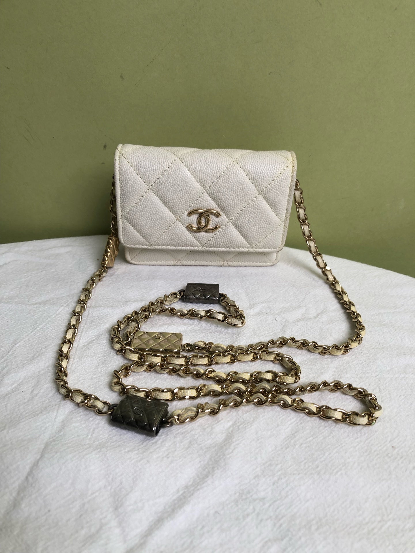 Chanel White Belt Bag & Fanny Pack