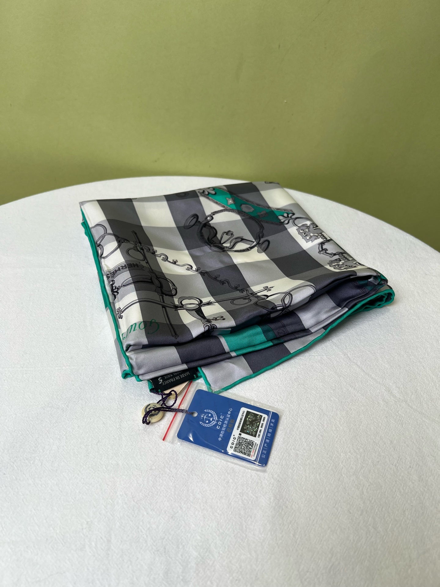 Hermes Green Scarf