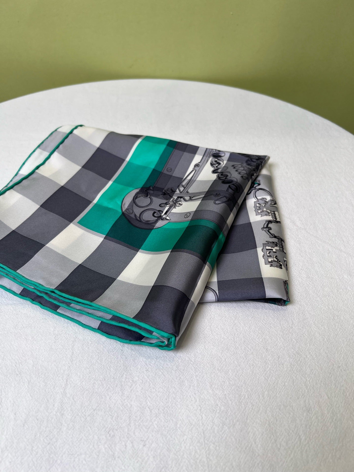 Hermes Green Scarf