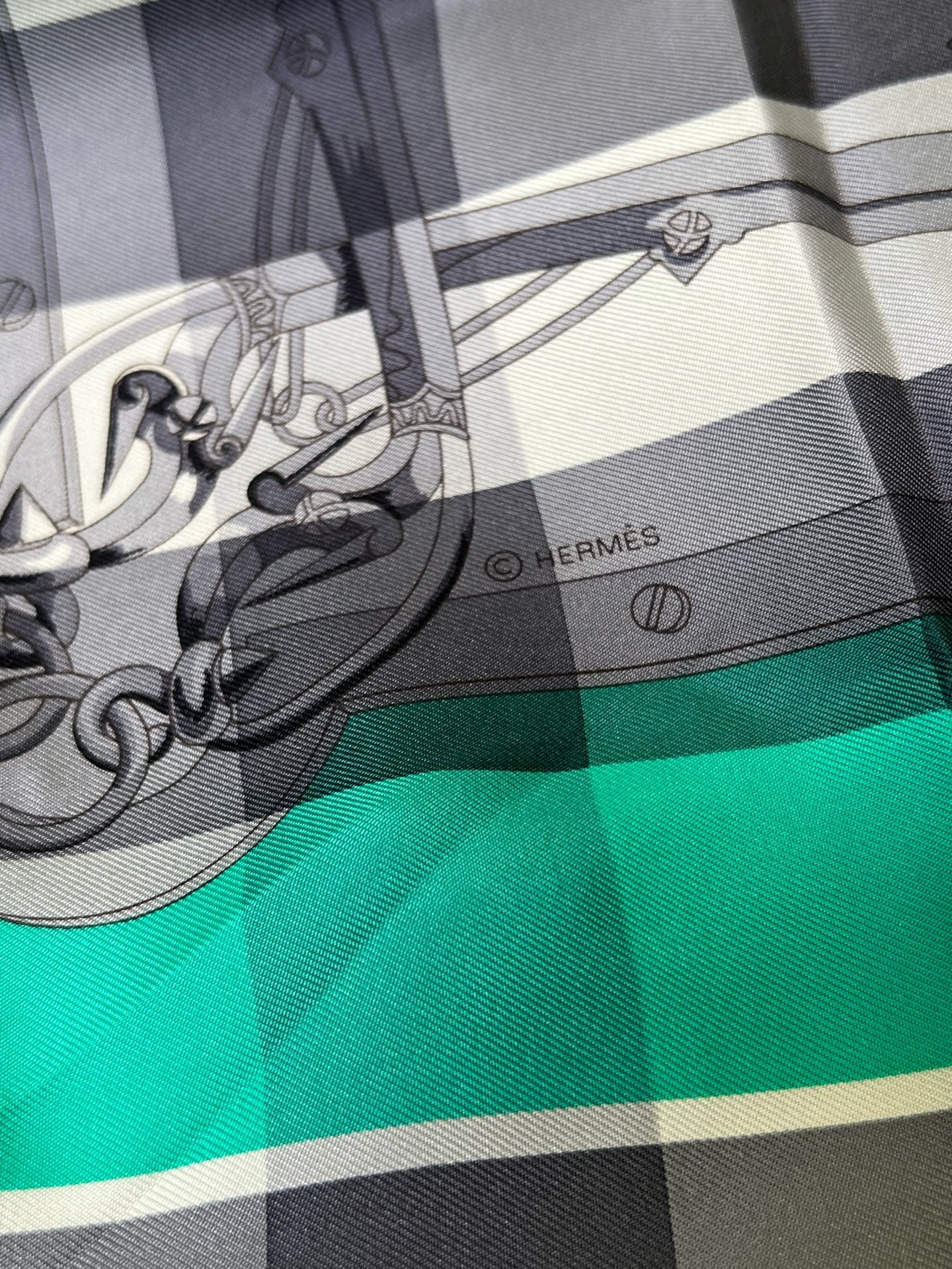 Hermes Green Scarf