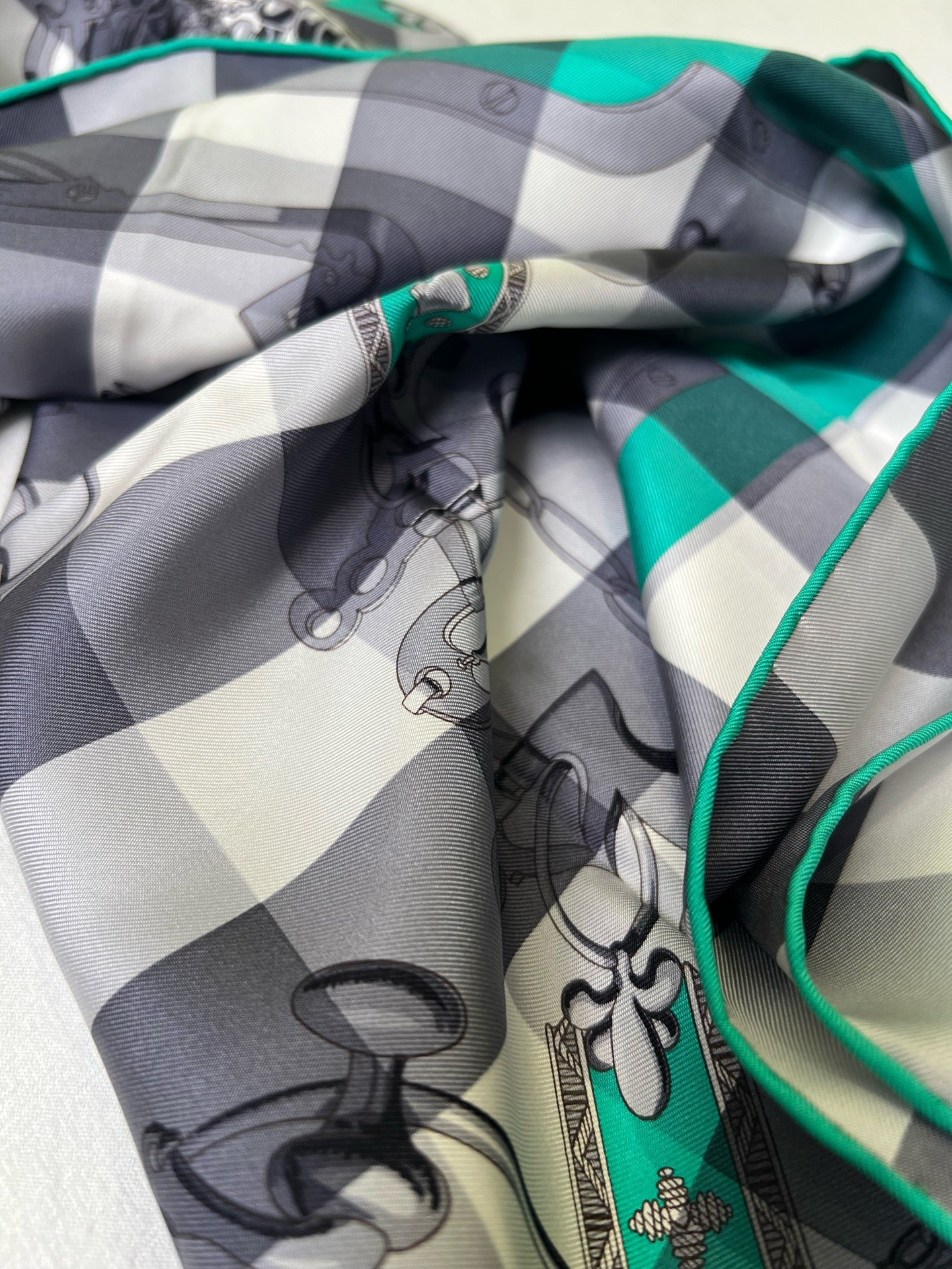 Hermes Green Scarf