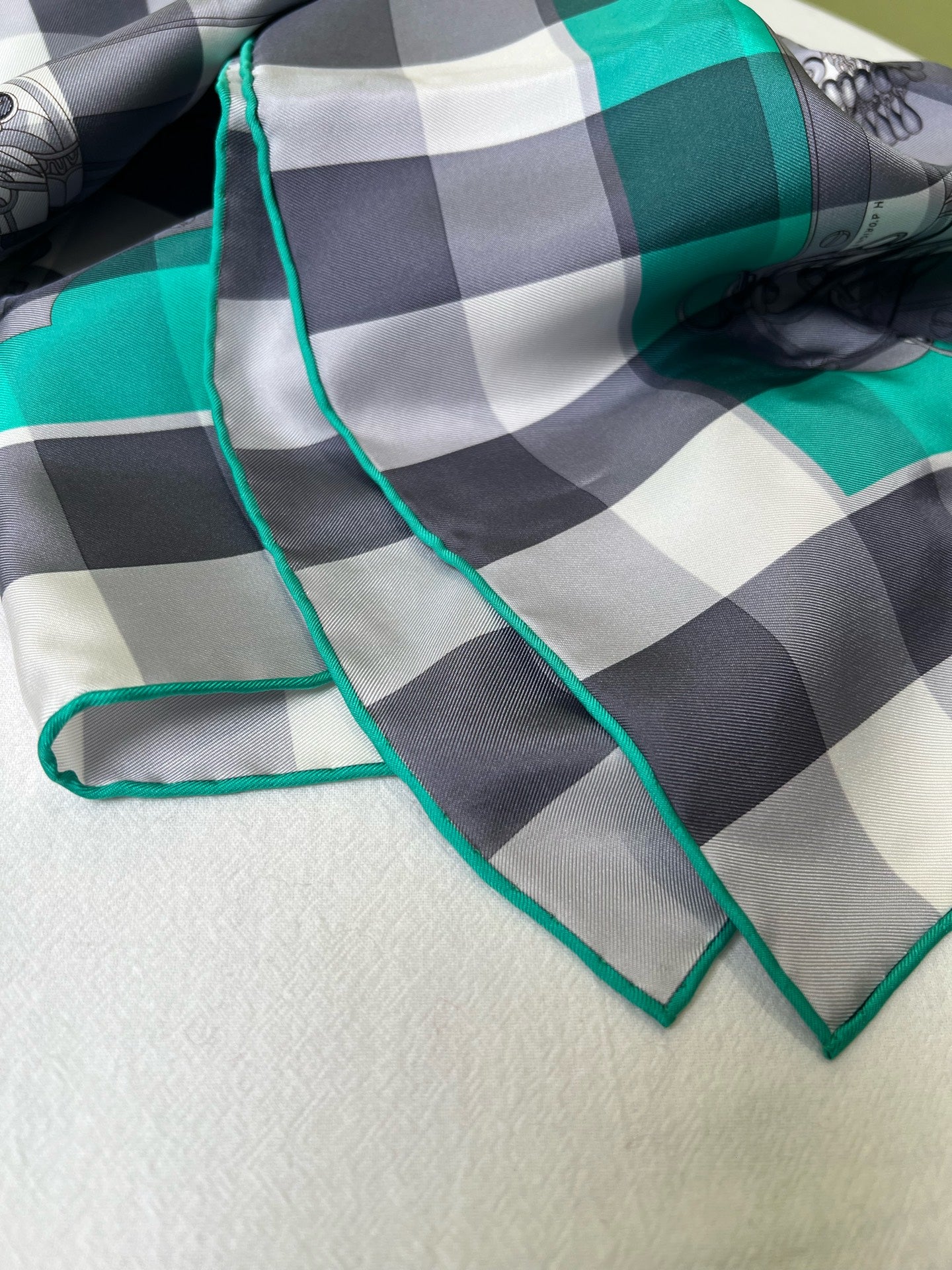 Hermes Green Scarf