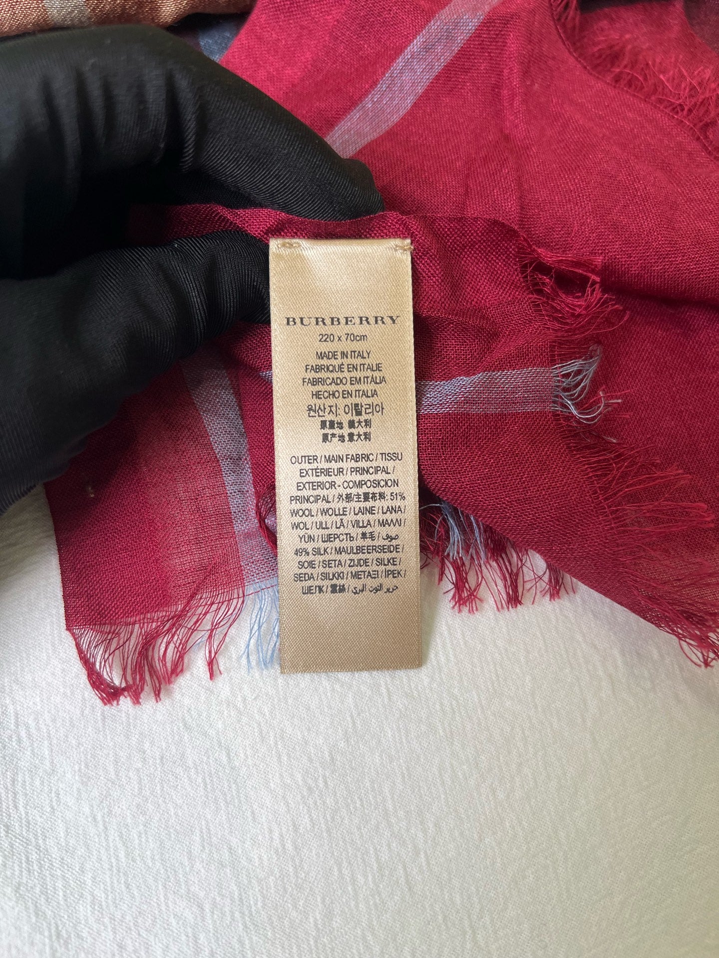 Burberry Red Scarf