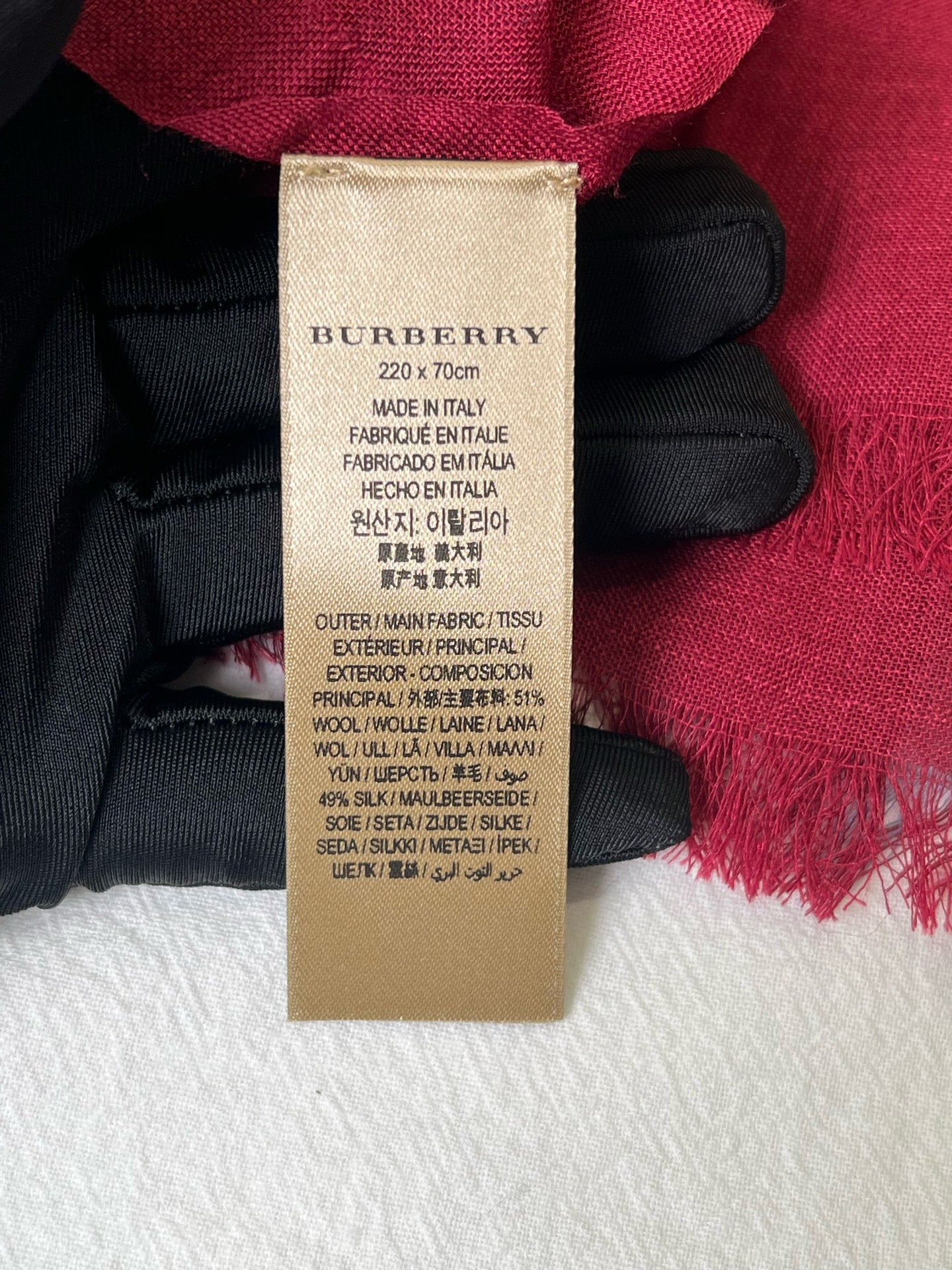 Burberry Red Scarf