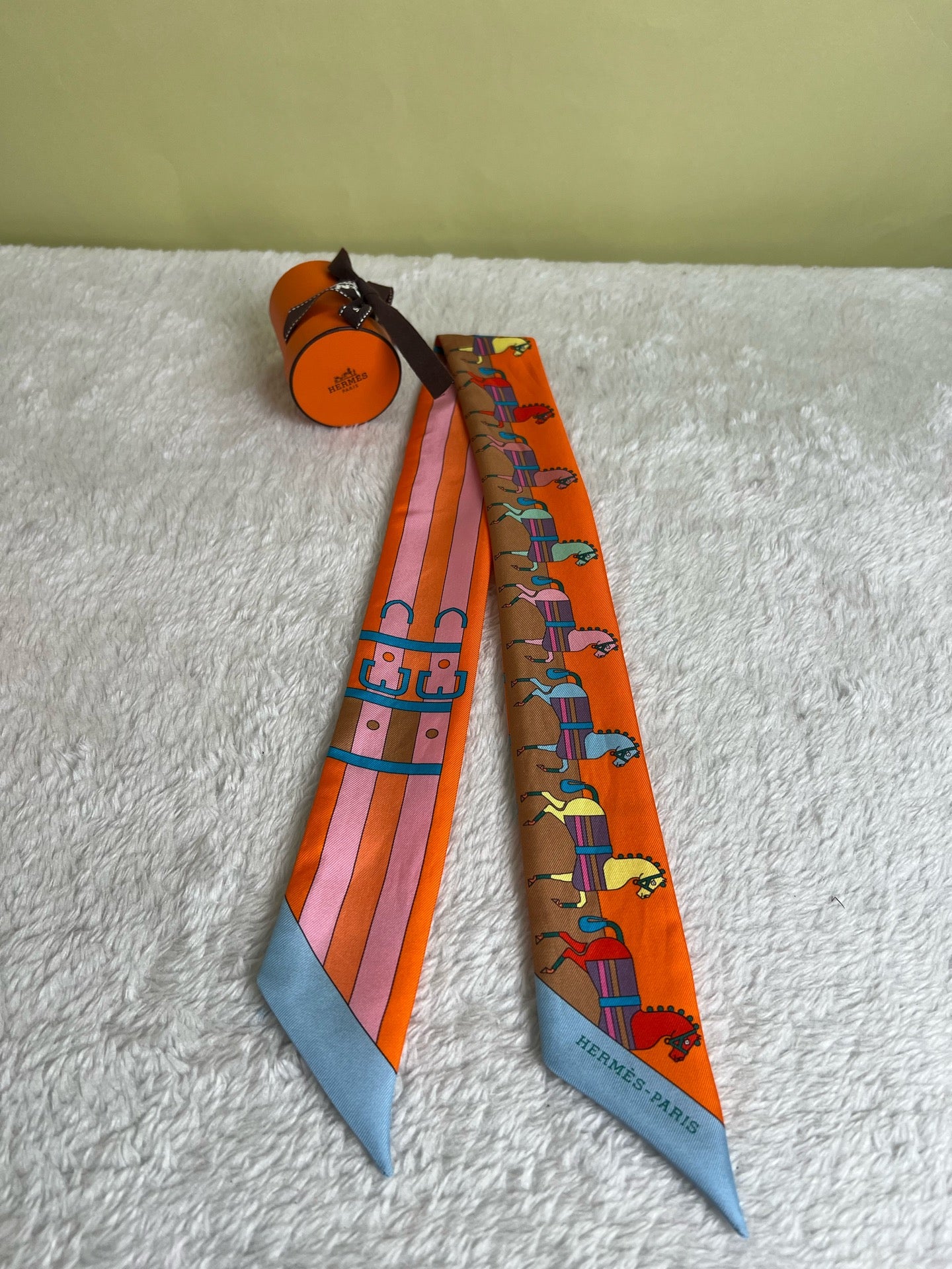 Hermes Orange Scarf