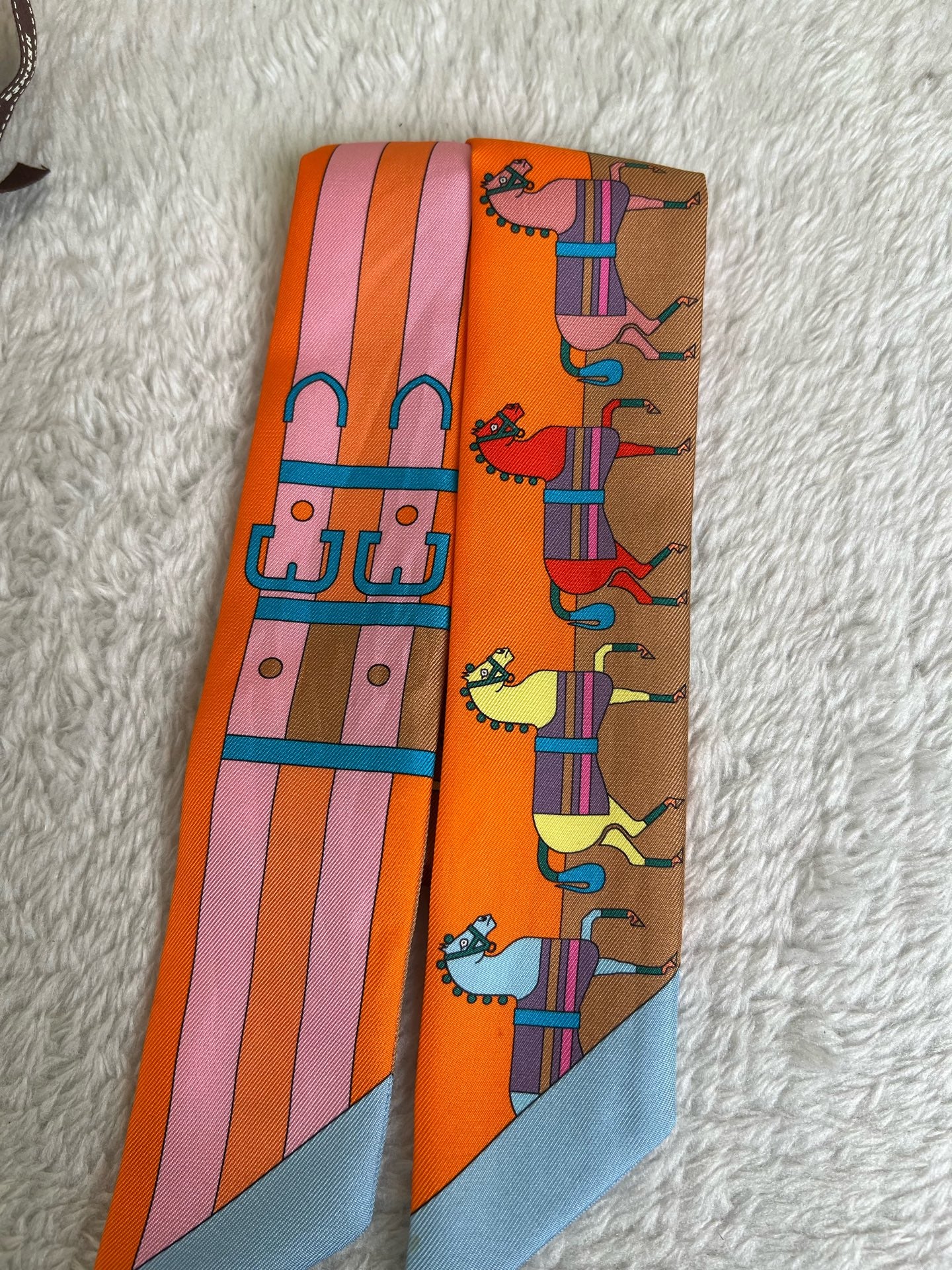 Hermes Orange Scarf