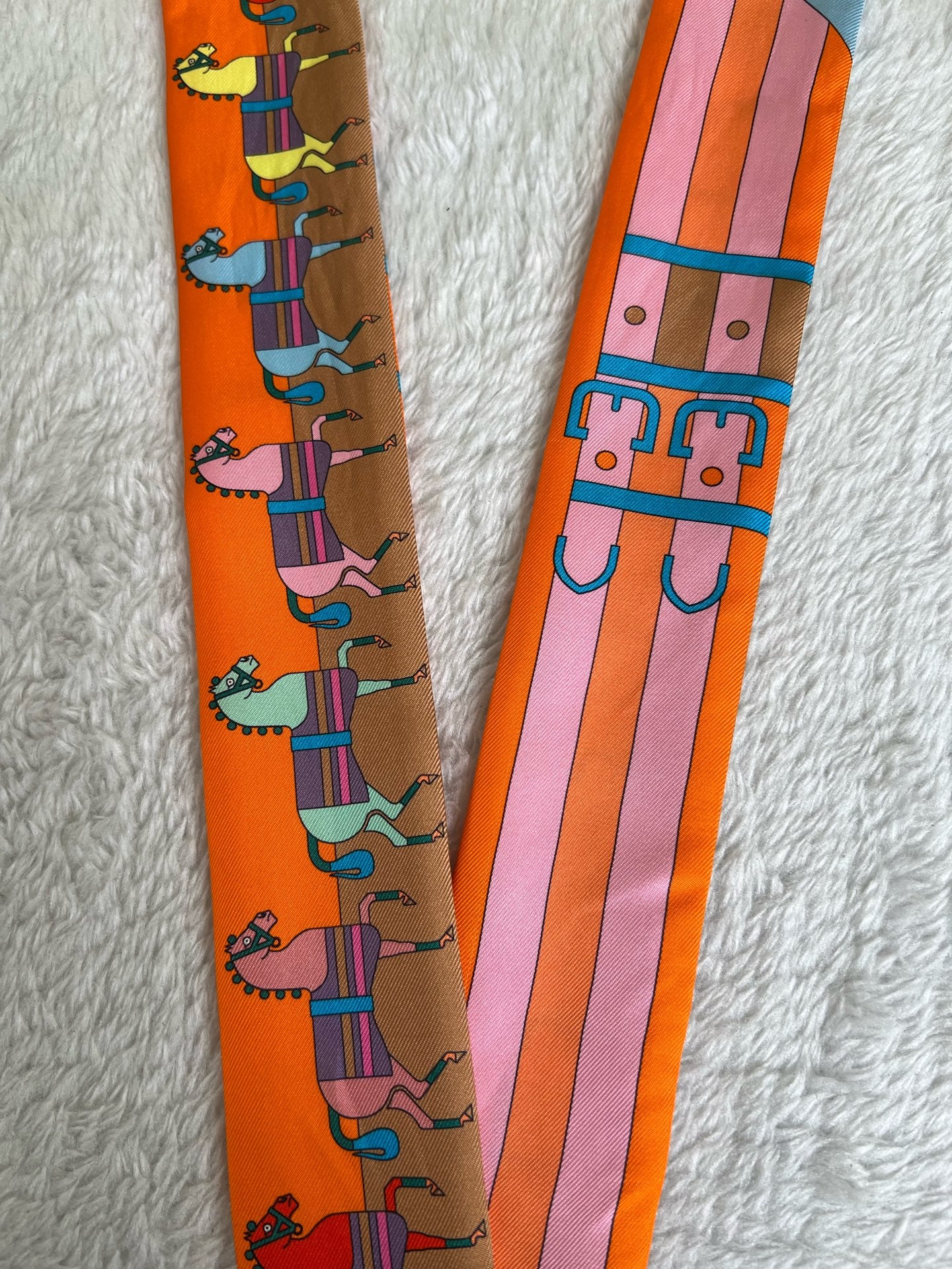 Hermes Orange Scarf