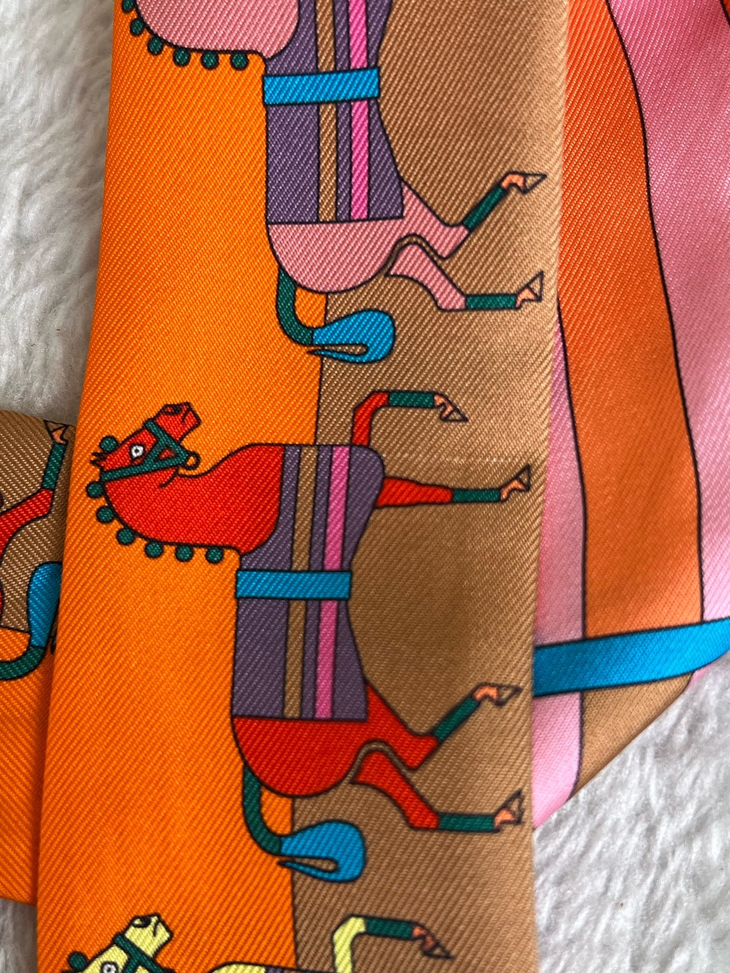 Hermes Orange Scarf