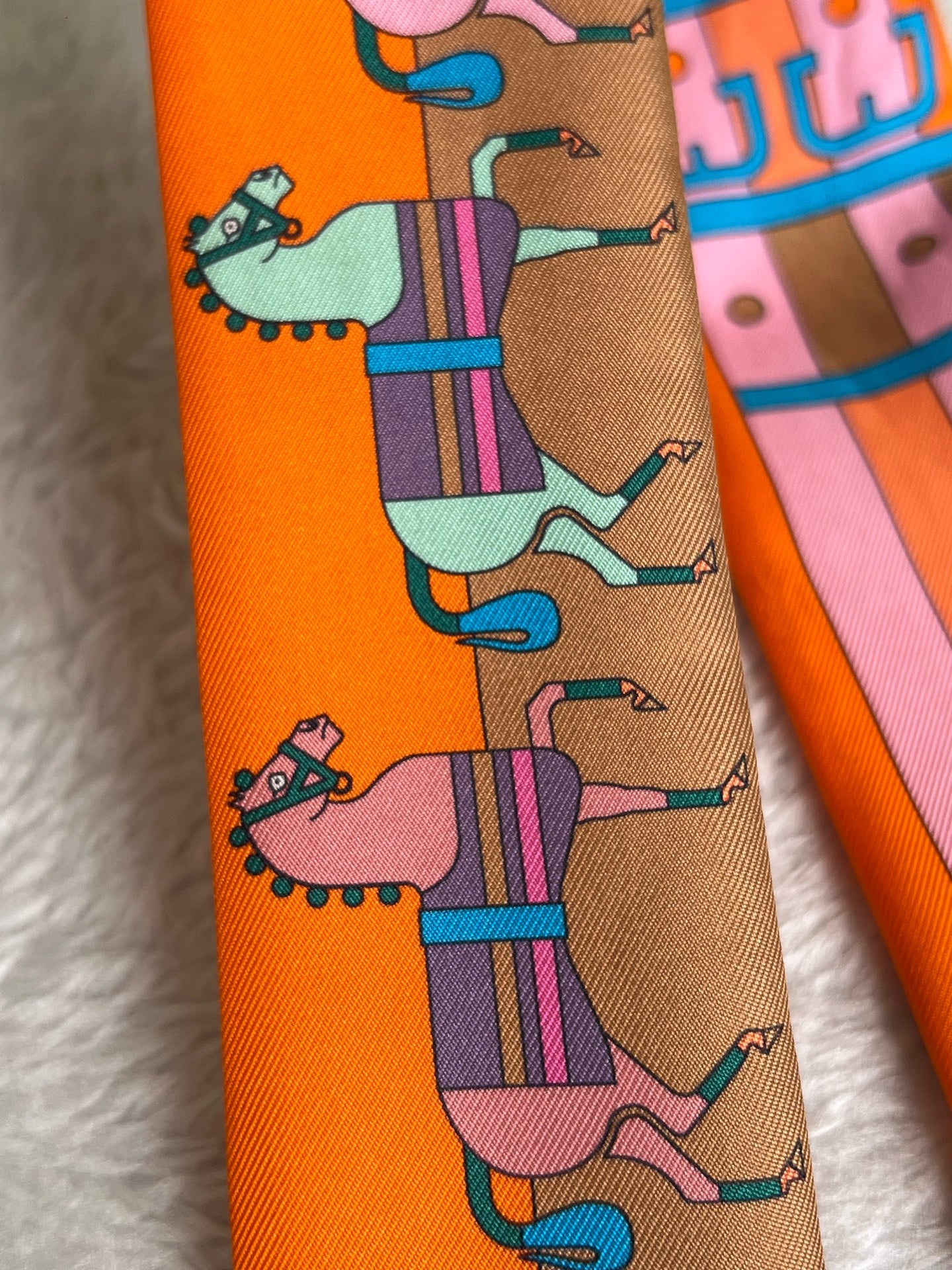 Hermes Orange Scarf