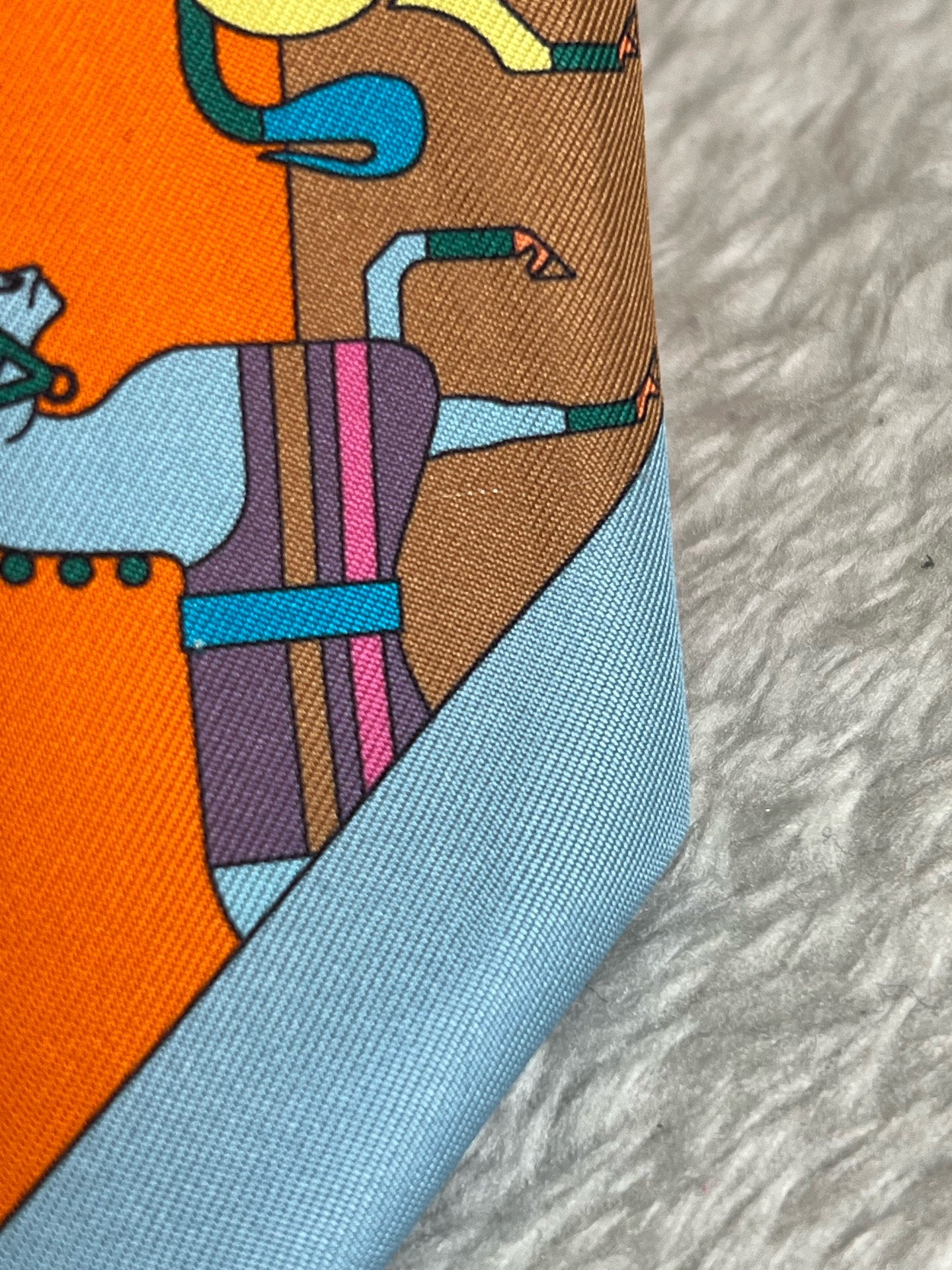 Hermes Orange Scarf