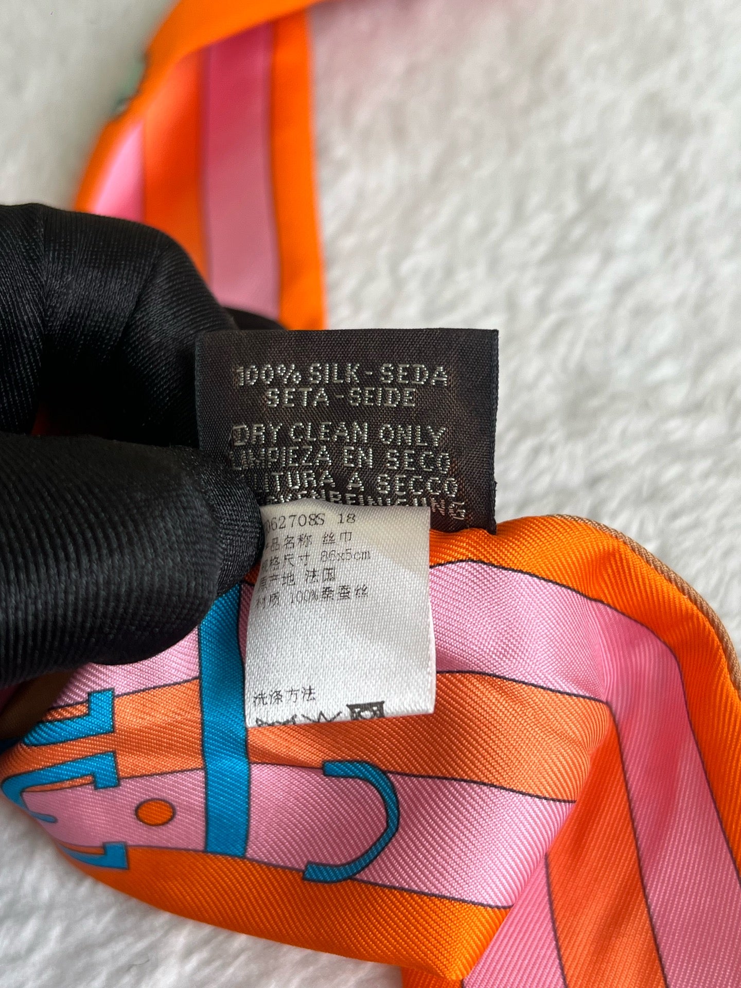 Hermes Orange Scarf